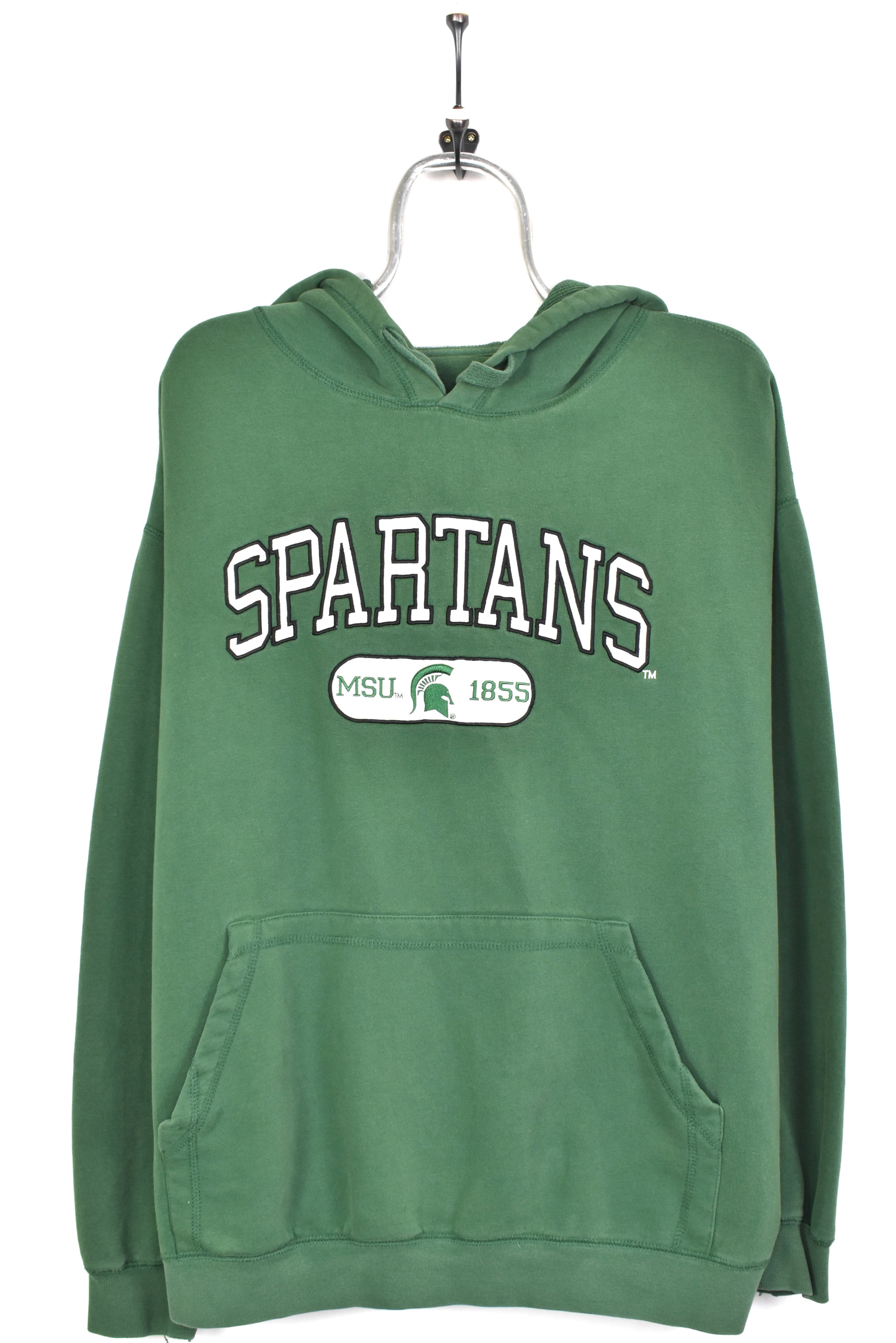 Vintage Michigan State University Spartans embroidered green hoodie | XL COLLEGE