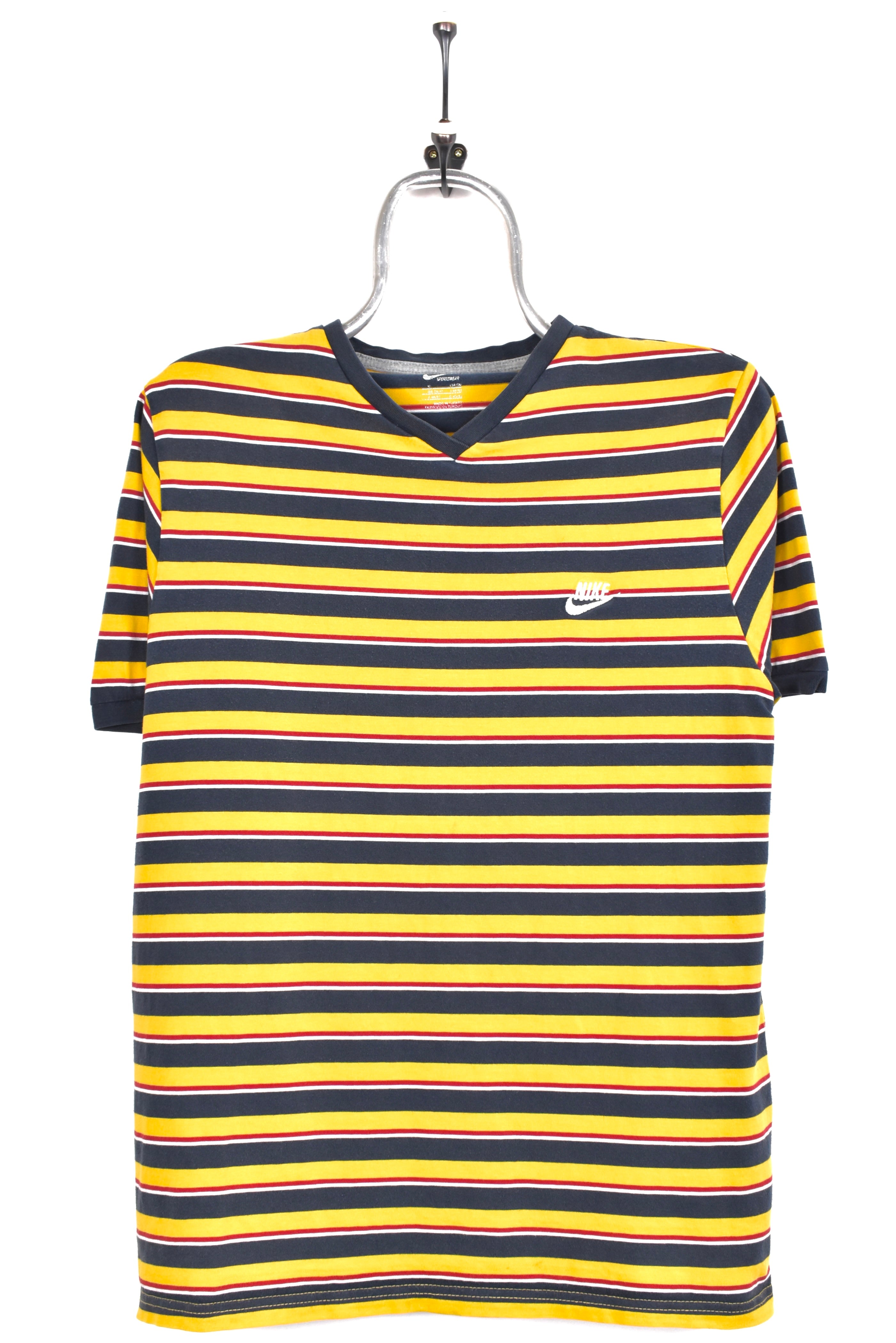 Vintage Nike shirt, striped embroidered tee - AU S NIKE
