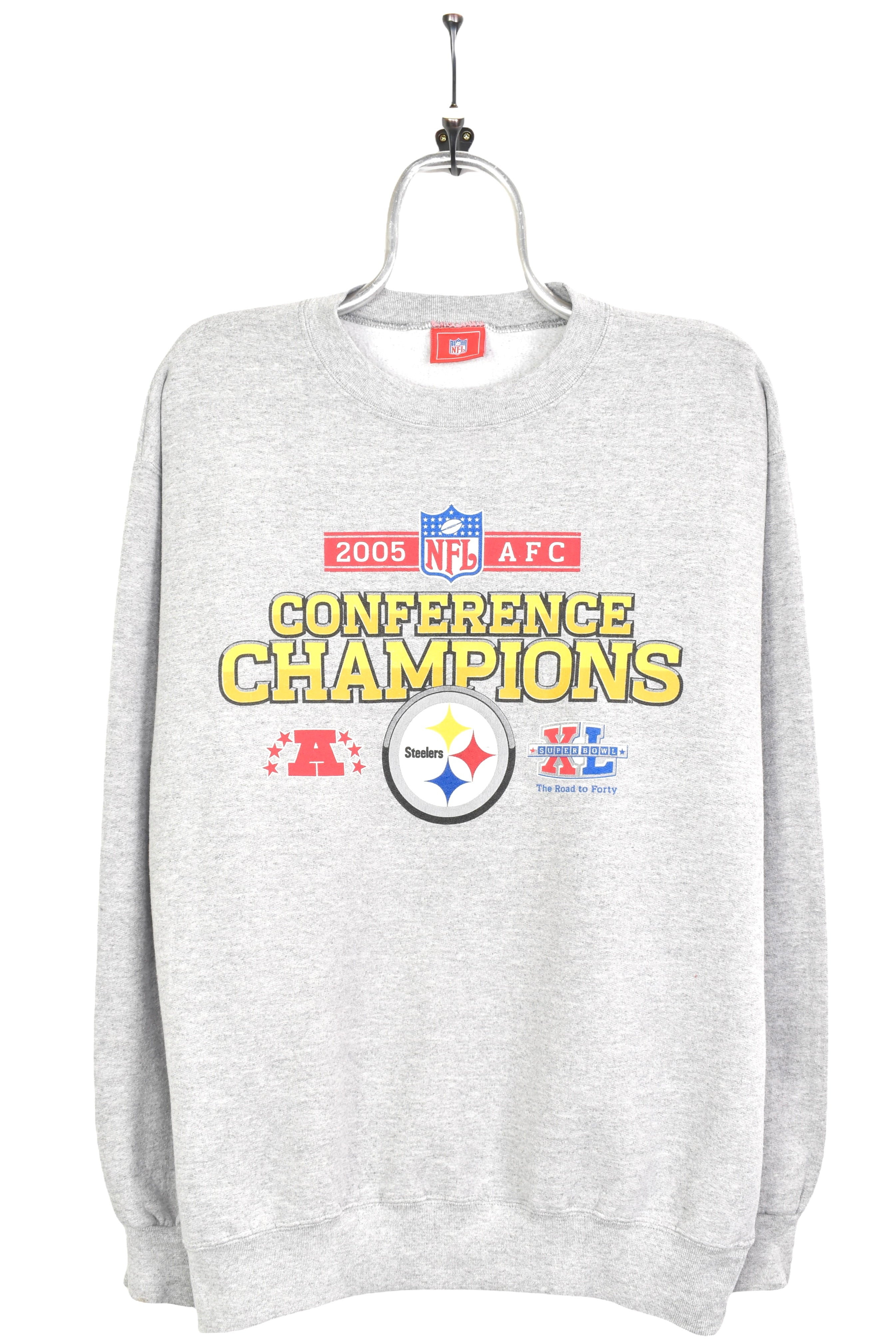 Vintage NFL Pittsburgh Steelers grey sweatshirt | Large PRO SPORT