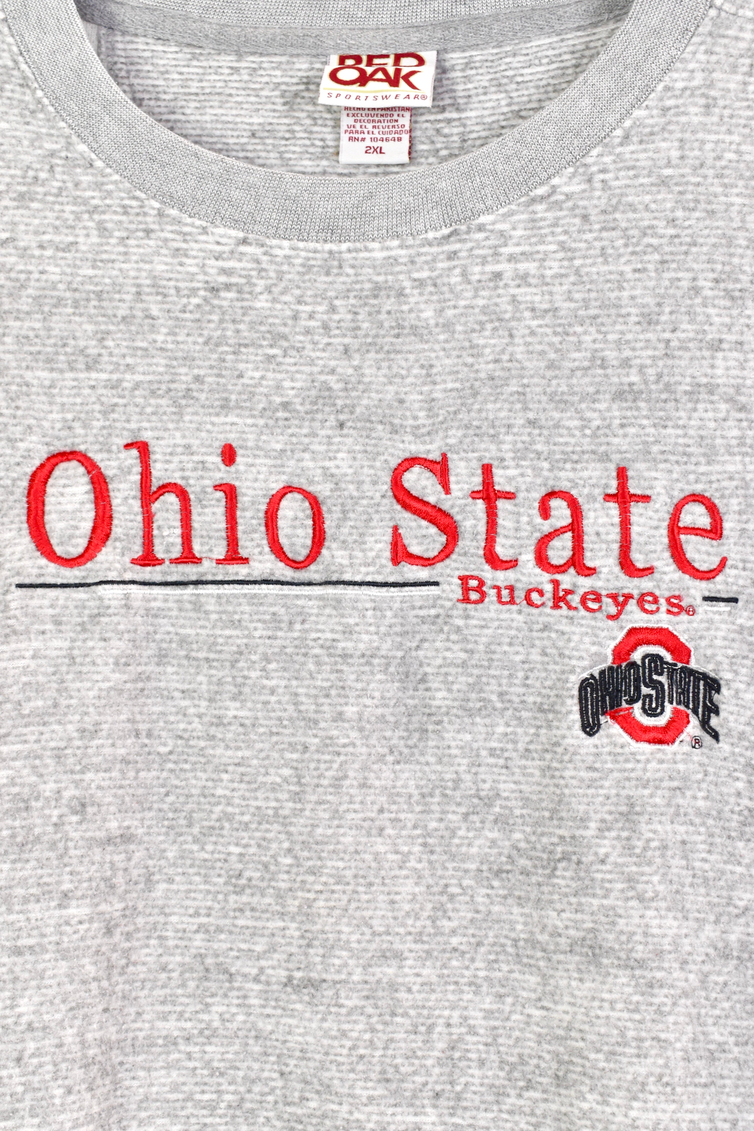 Vintage Ohio State University Buckeyes embroidered grey sweatshirt | XXXL COLLEGE