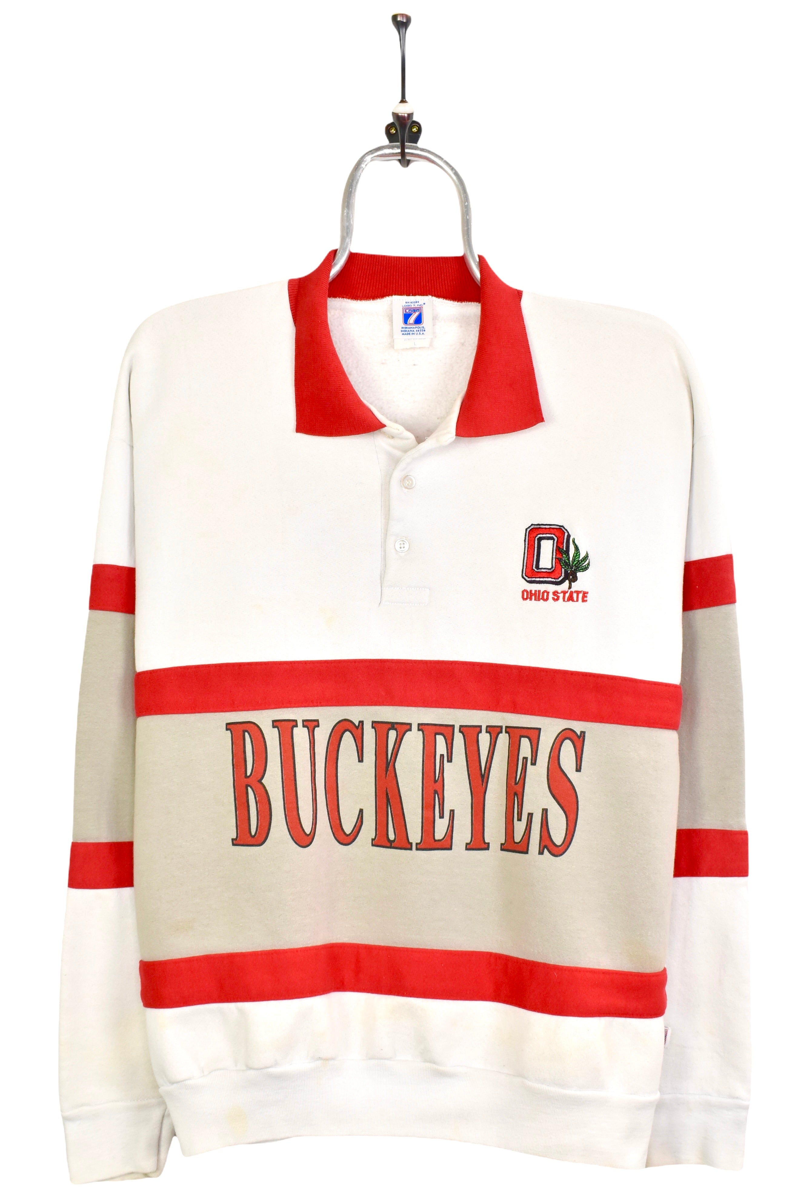 Vintage Ohio State University Buckeyes embroidered white sweatshirt | Medium COLLEGE