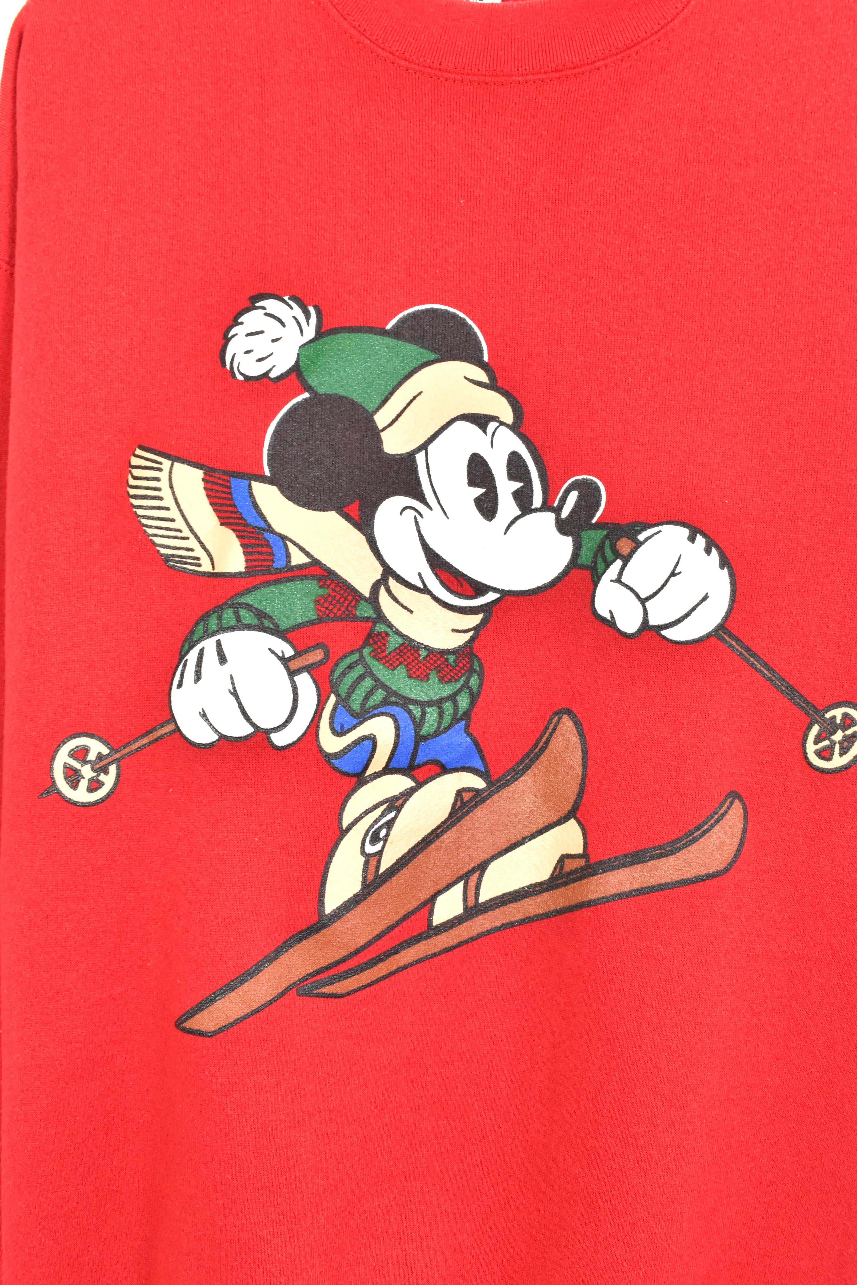 Vintage Mickey Mouse sweatshirt, Disney red graphic crewneck - AU XL DISNEY / CARTOON