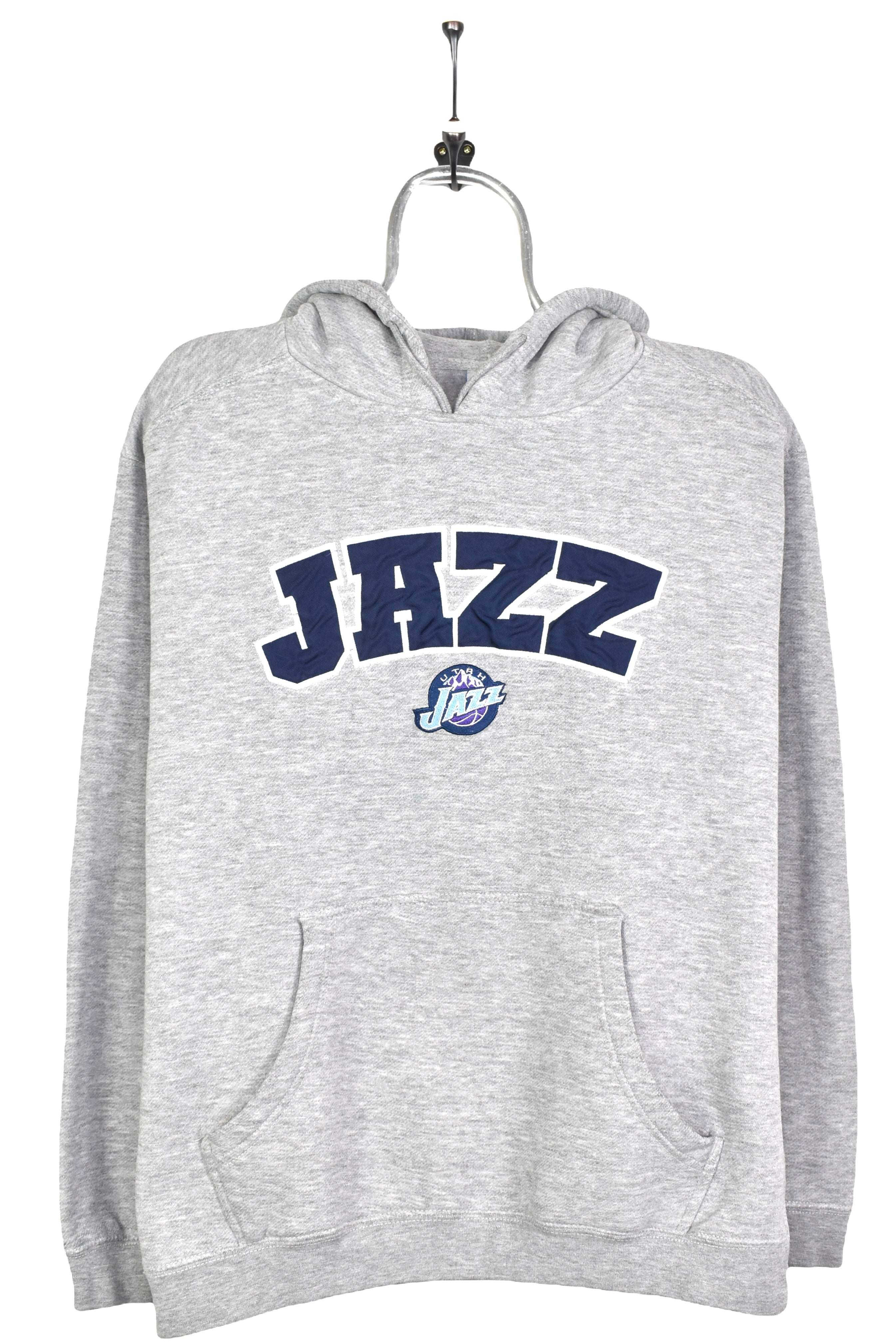 Vintage Utah Jazz hoodie, NBA grey embroidered sweatshirt - AU Medium PRO SPORT