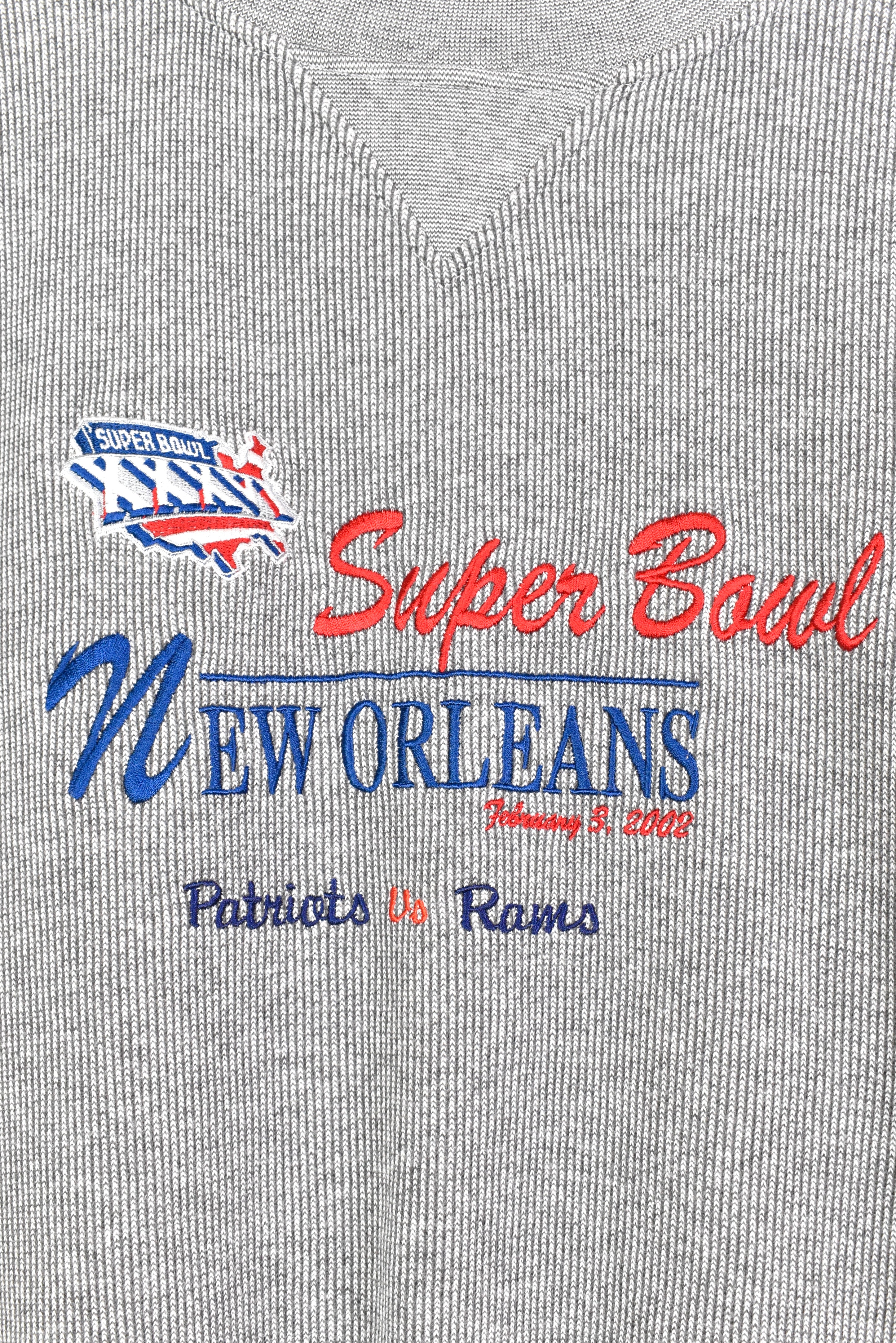 Vintage Superbowl sweatshirt, NFL grey embroidered crewneck - AU XXL PRO SPORT