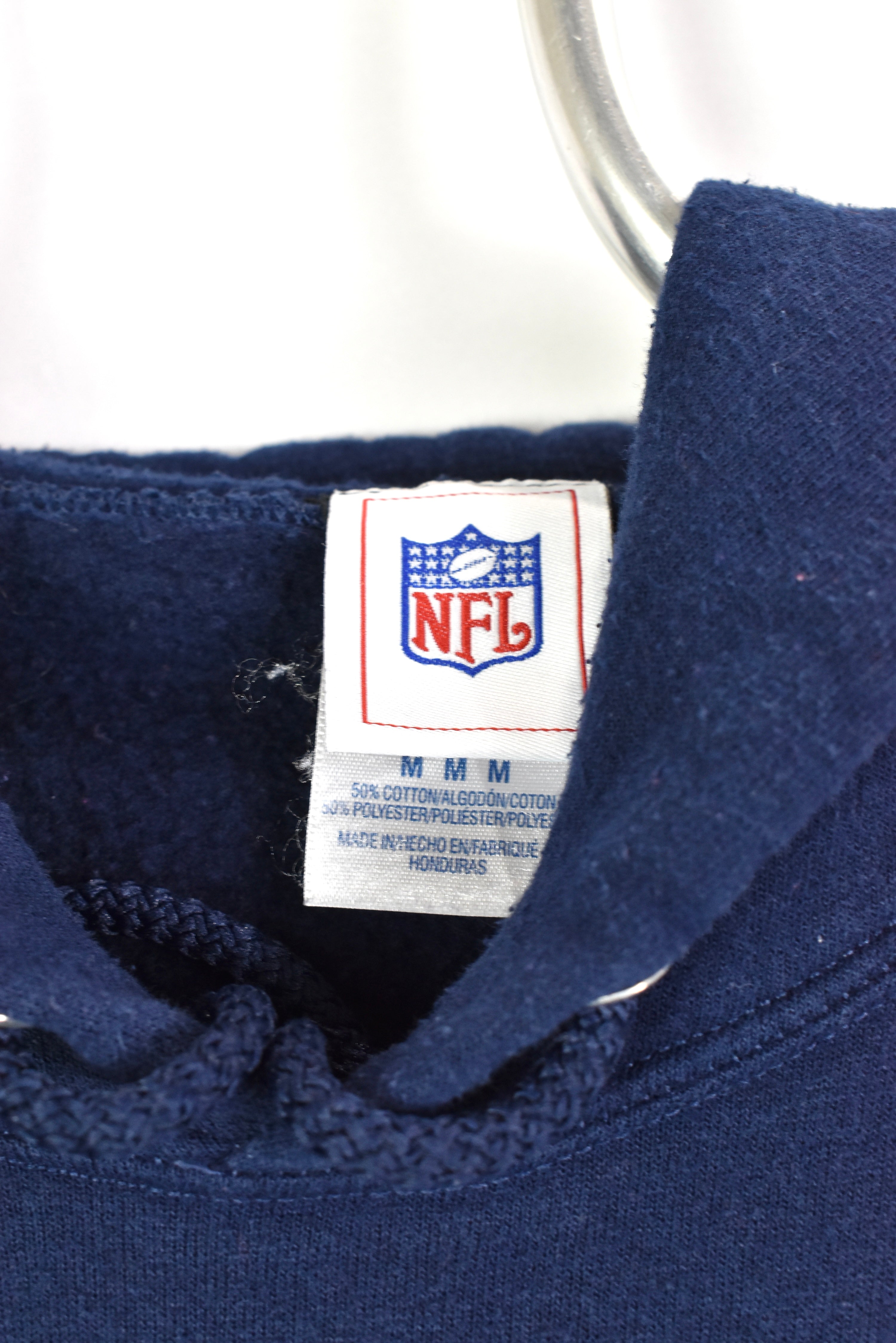 Vintage New England Patriots hoodie, NFL navy blue graphic sweatshirt - small PRO SPORT