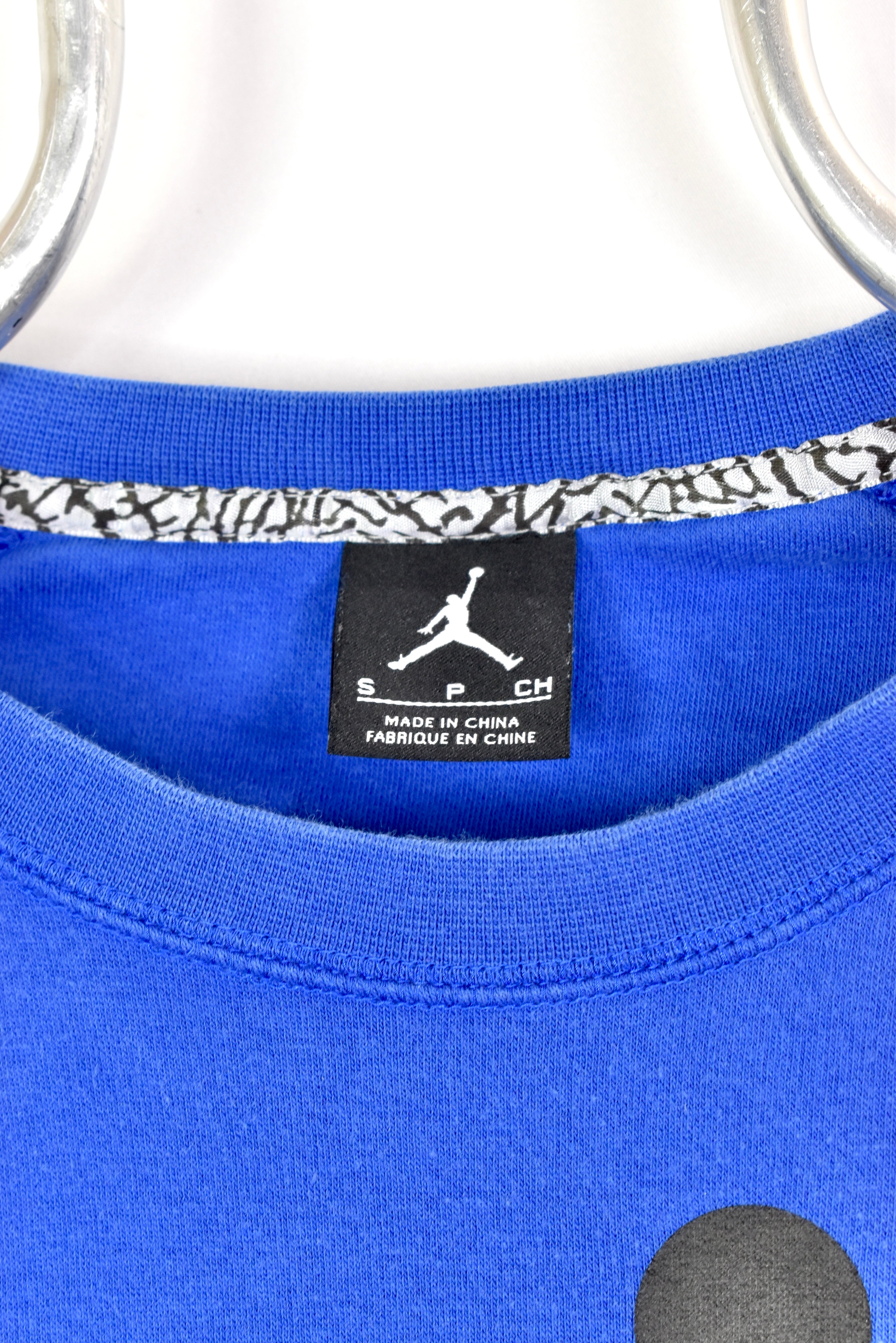 Vintage Nike sweatshirt, Air Jordan long sleeve graphic crewneck - small, blue NIKE