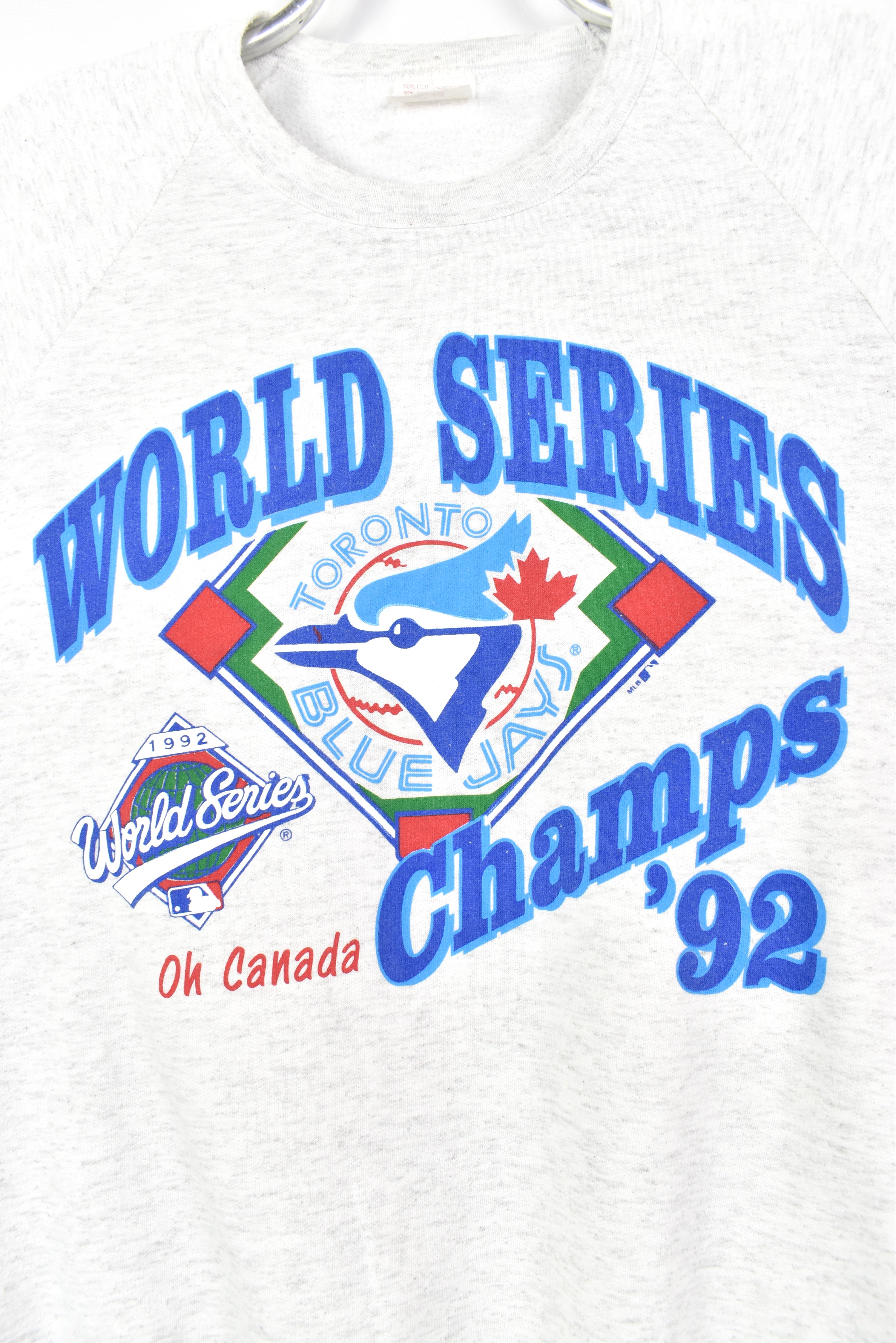 VINTAGE 1992 TORONTO BLUE JAYS WORLD SERIES GREY SWEATSHIRT | XL PRO SPORT