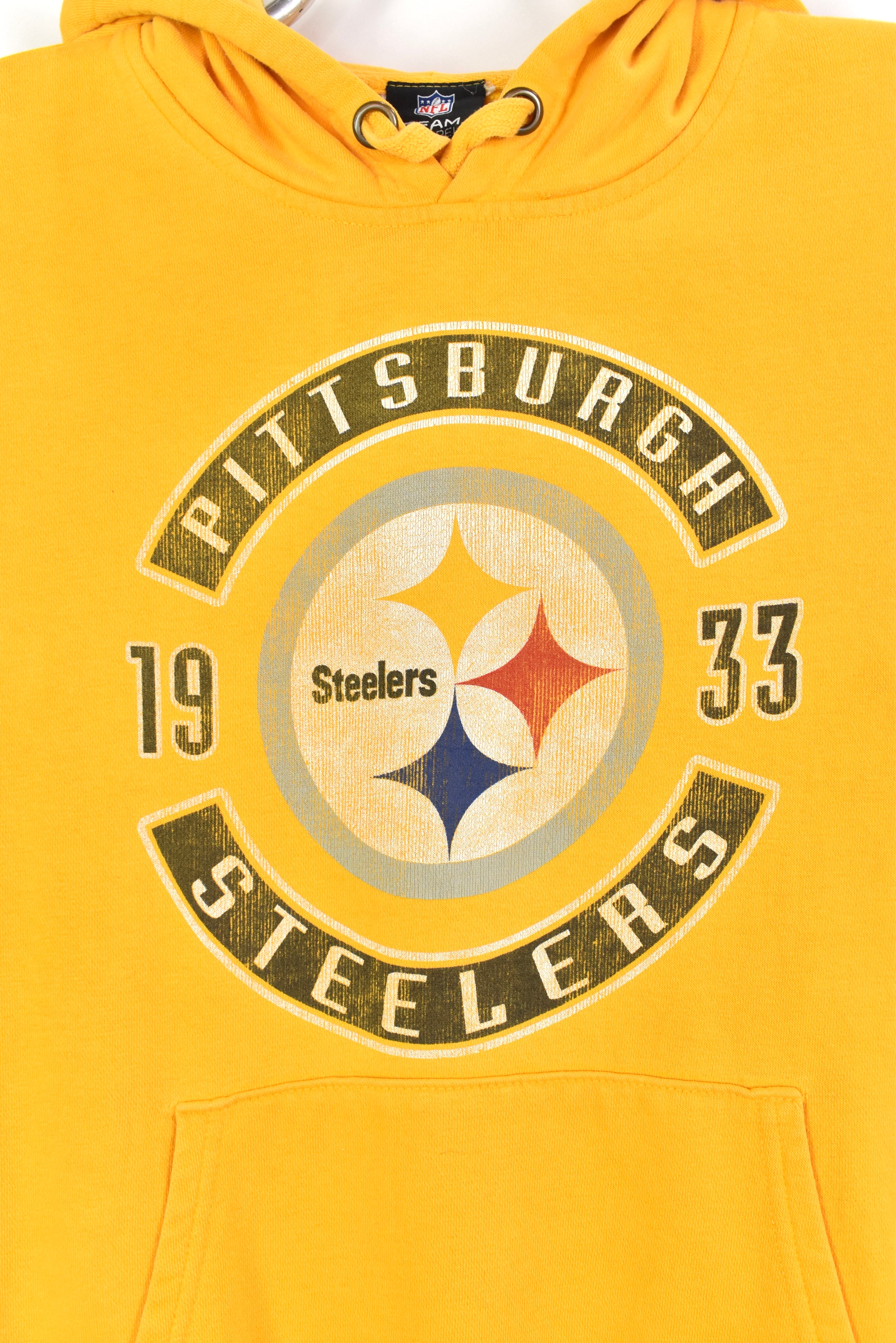 Vintage NFL Pittsburgh Steelers yellow hoodie | Large PRO SPORT