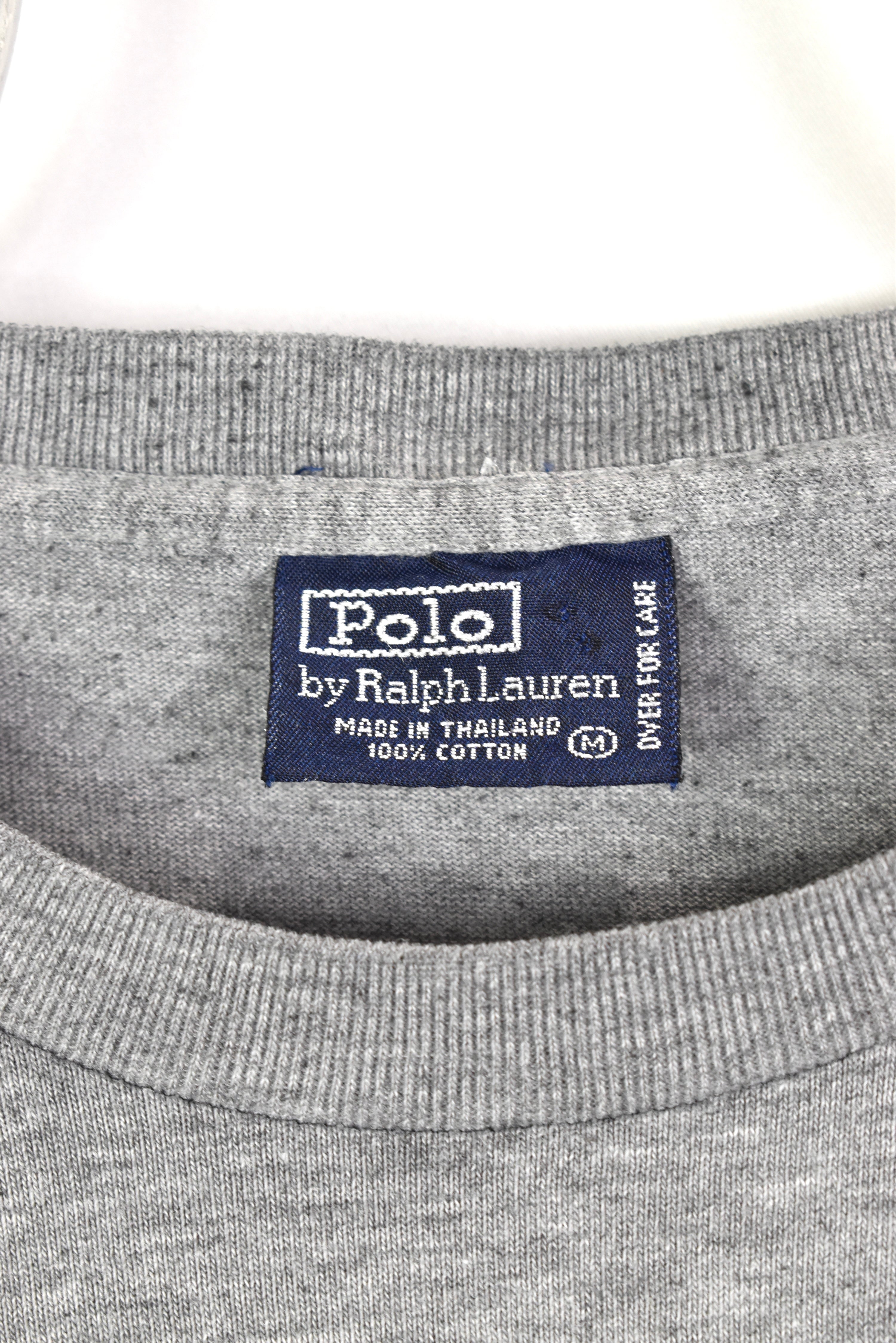 Vintage Ralph Lauren shirt, Polo sport bear long sleeve tee - M/L, grey RALPH LAUREN