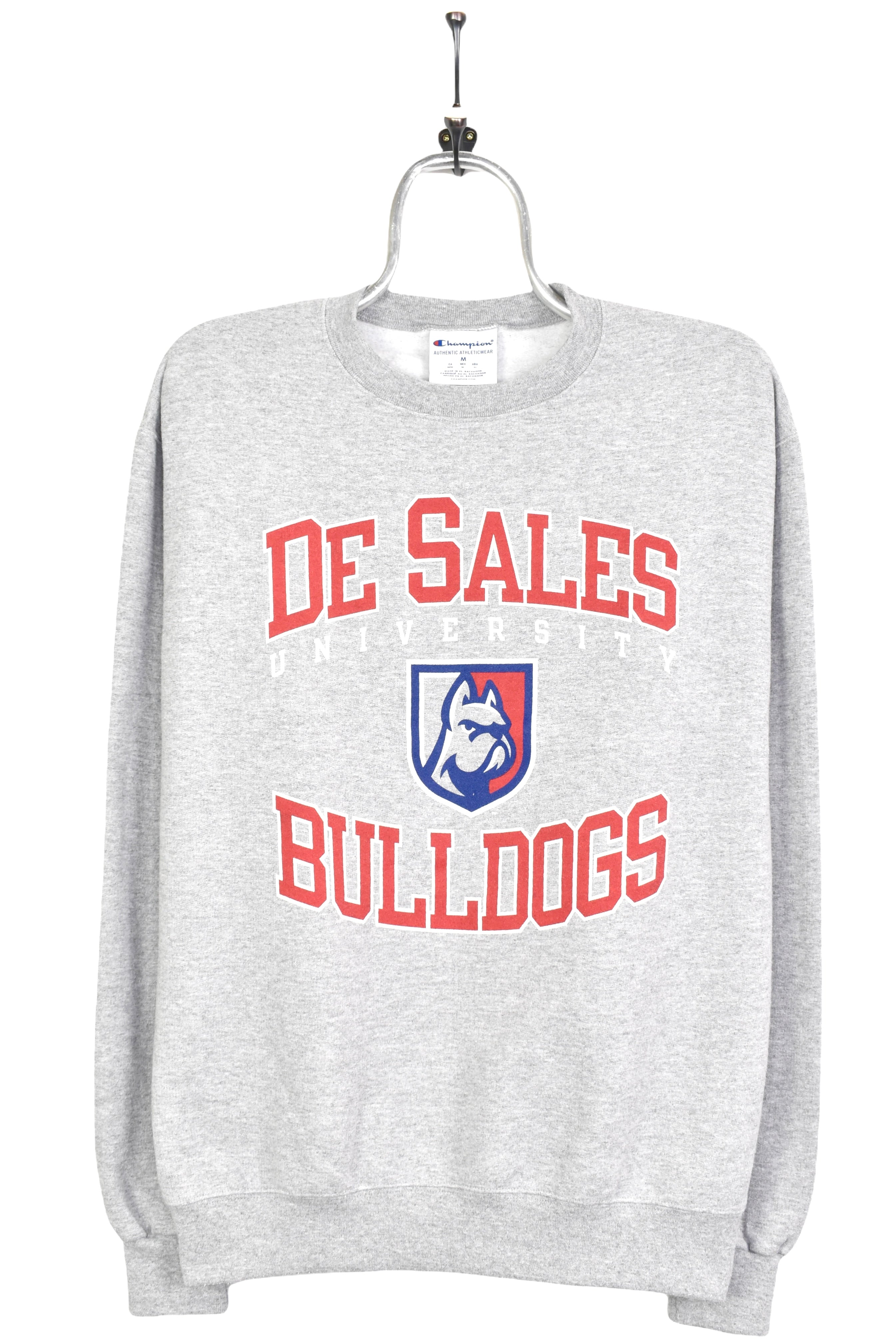 Vintage De Sales University Bulldogs grey sweatshirt | Medium COLLEGE