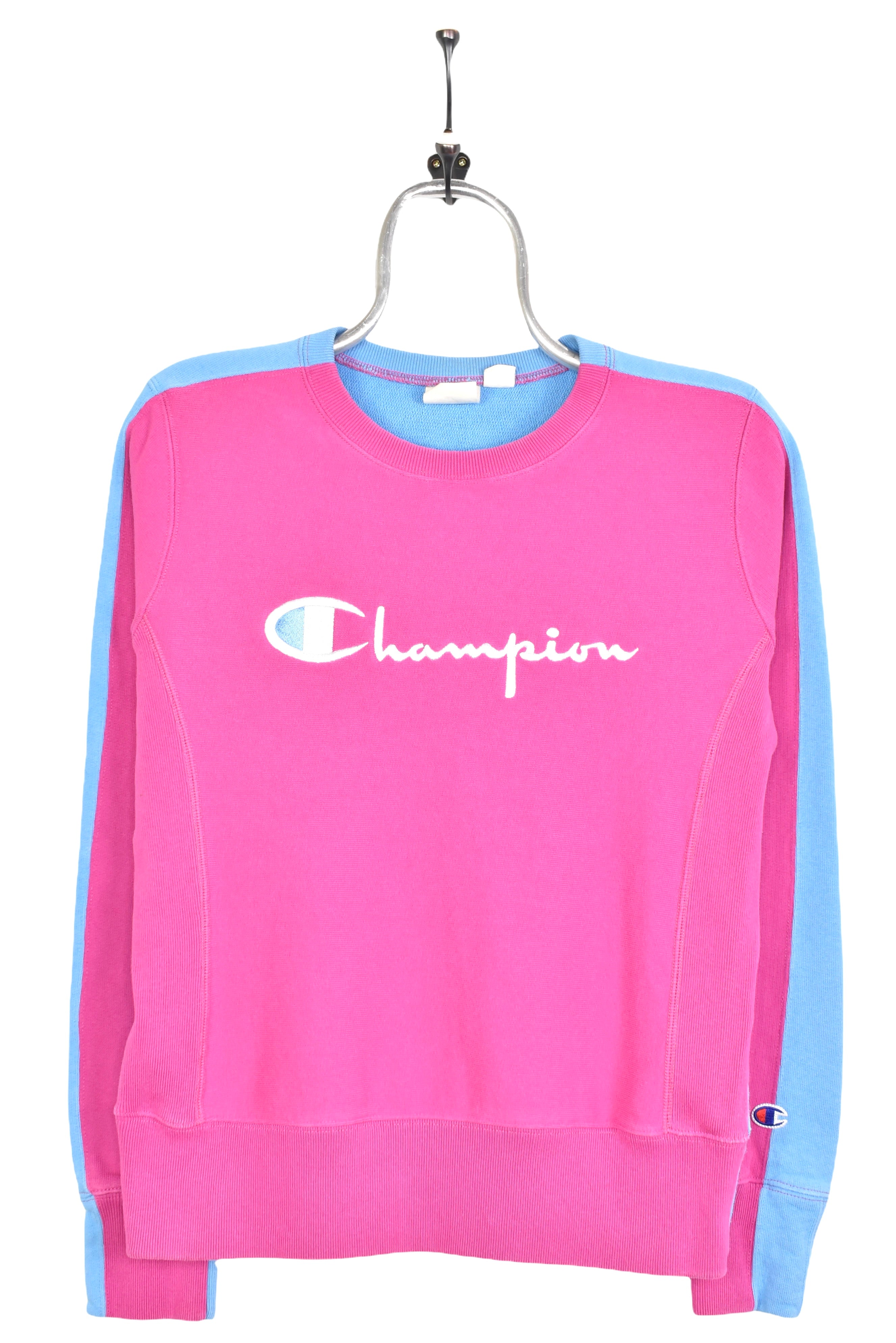 Vintage Women's Champion embroidered pink sweatshirt | Medium CHAMPION