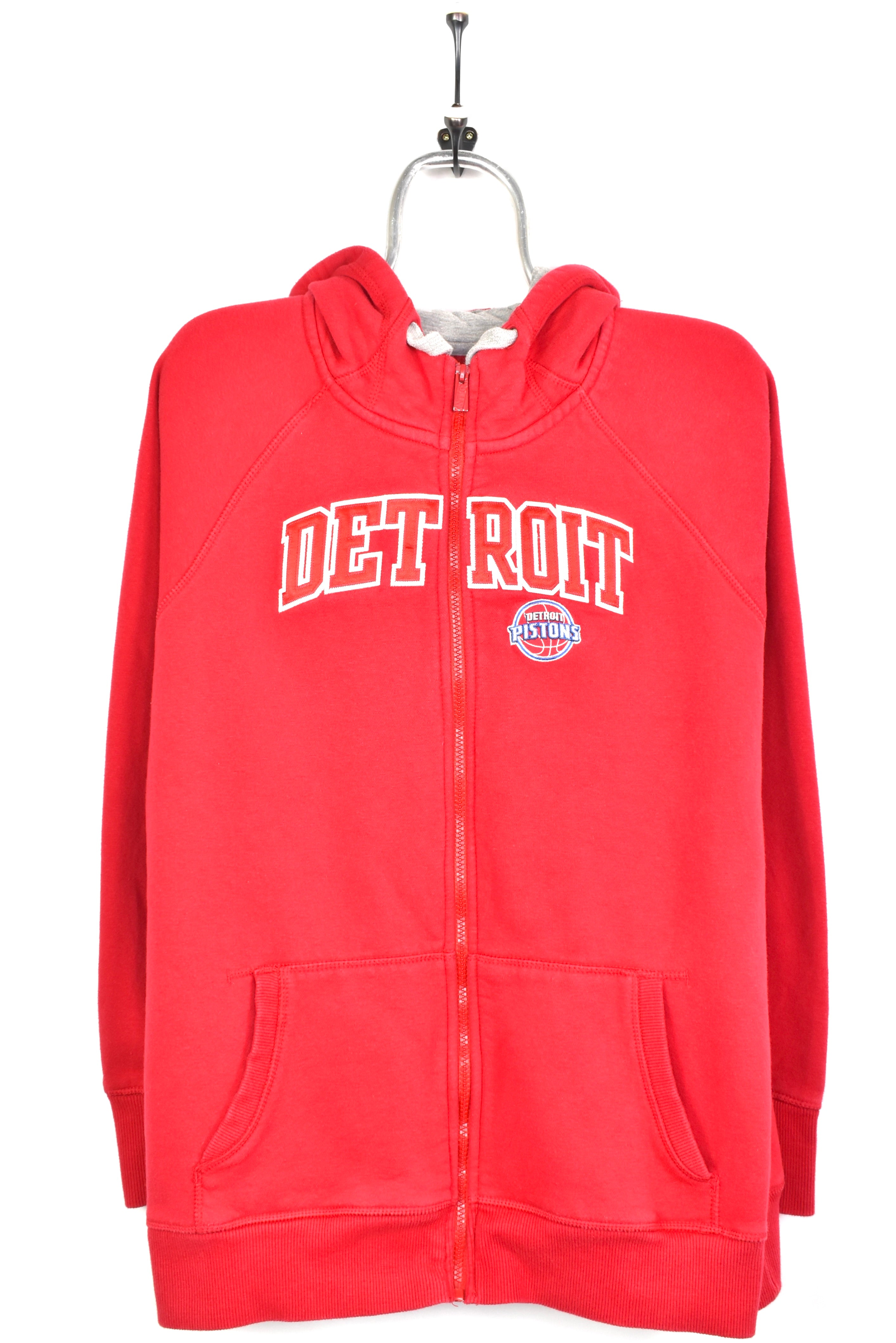 Modern women's Detroit Pistons hoodie, NBA embroidered sweatshirt - XL, red PRO SPORT