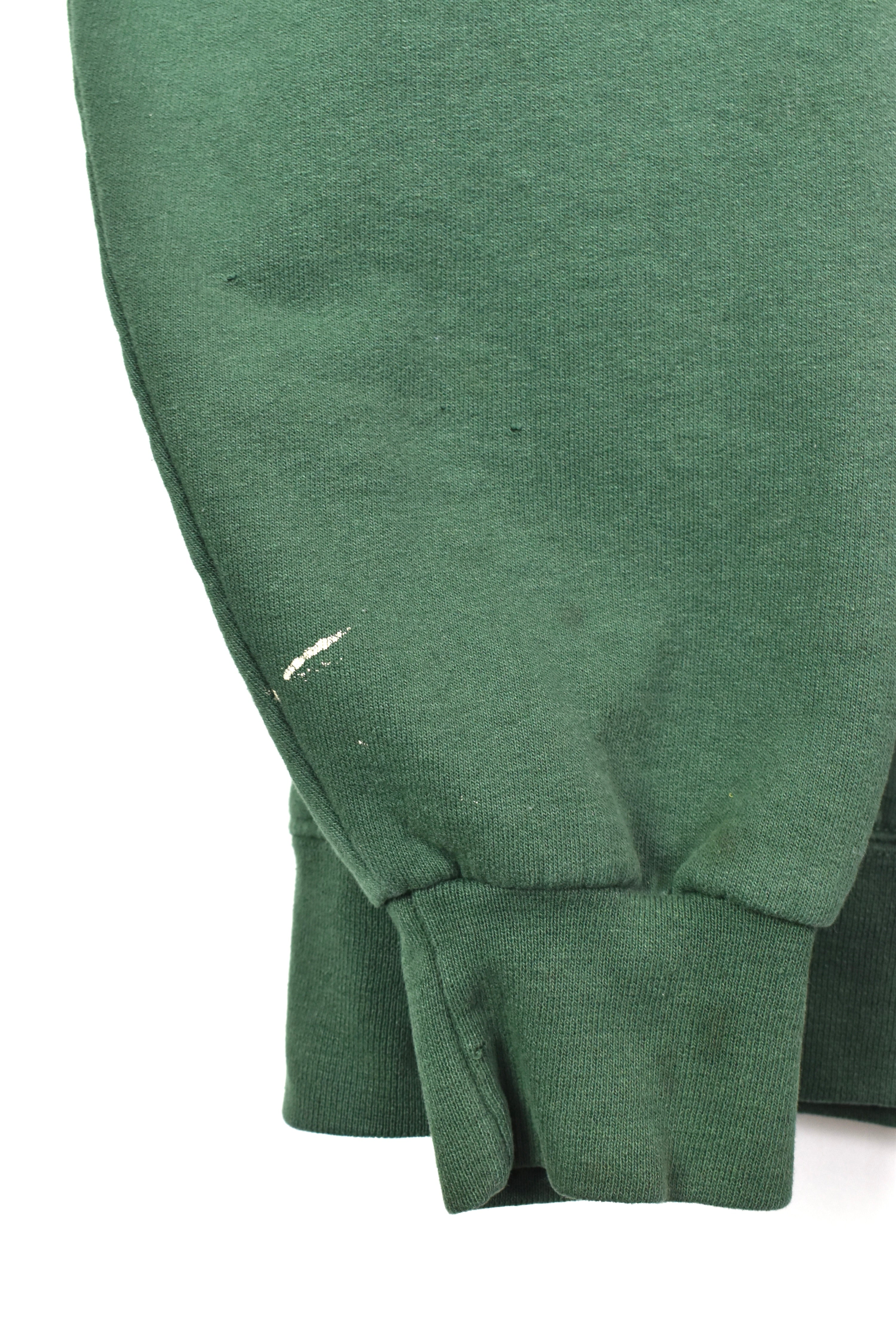 Vintage Brockport Football hoodie, pullover New York University sweatshirt - large, green COLLEGE