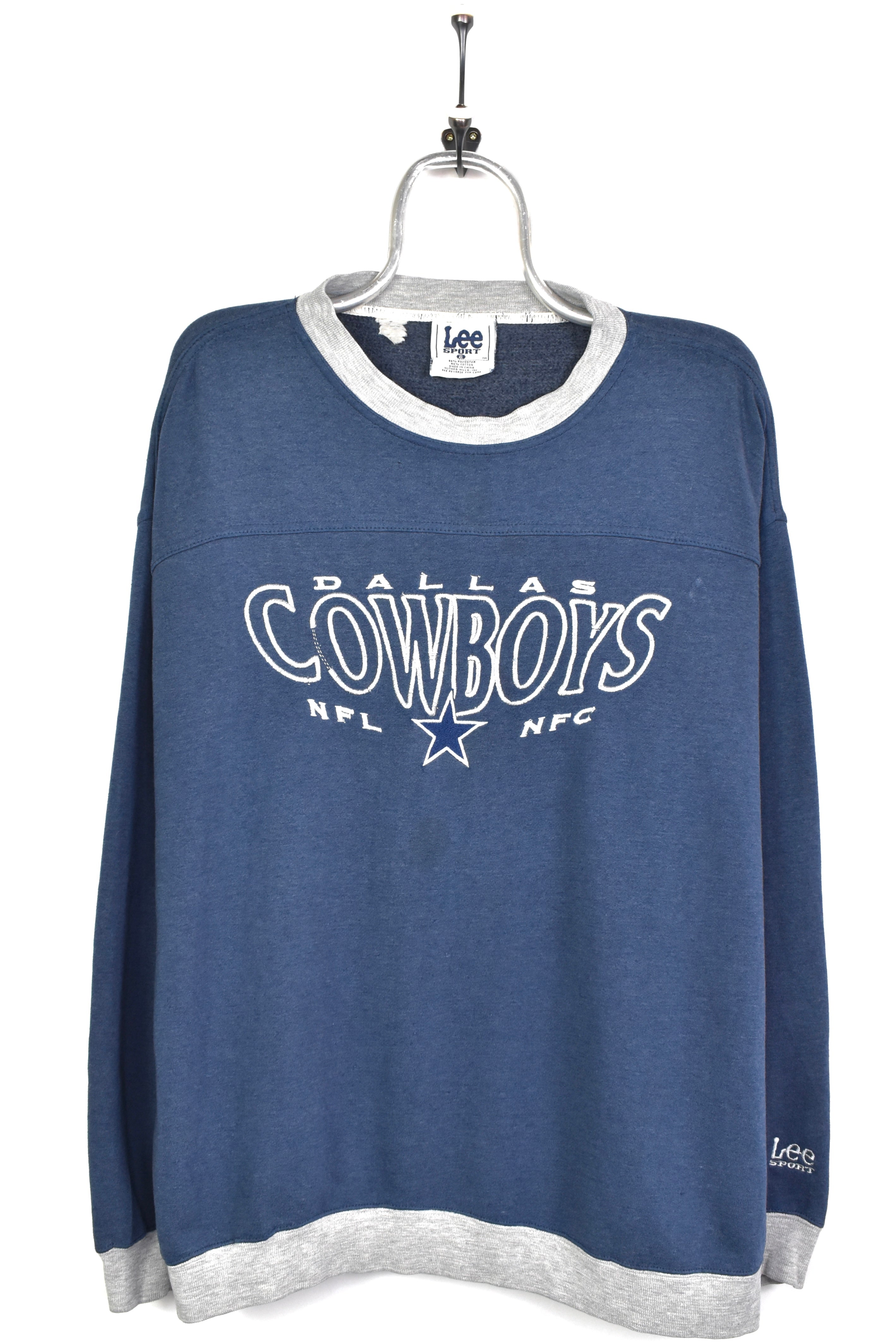 Vintage Dallas Cowboys sweatshirt, NFL navy blue embroidered crewneck - AU XXL PRO SPORT