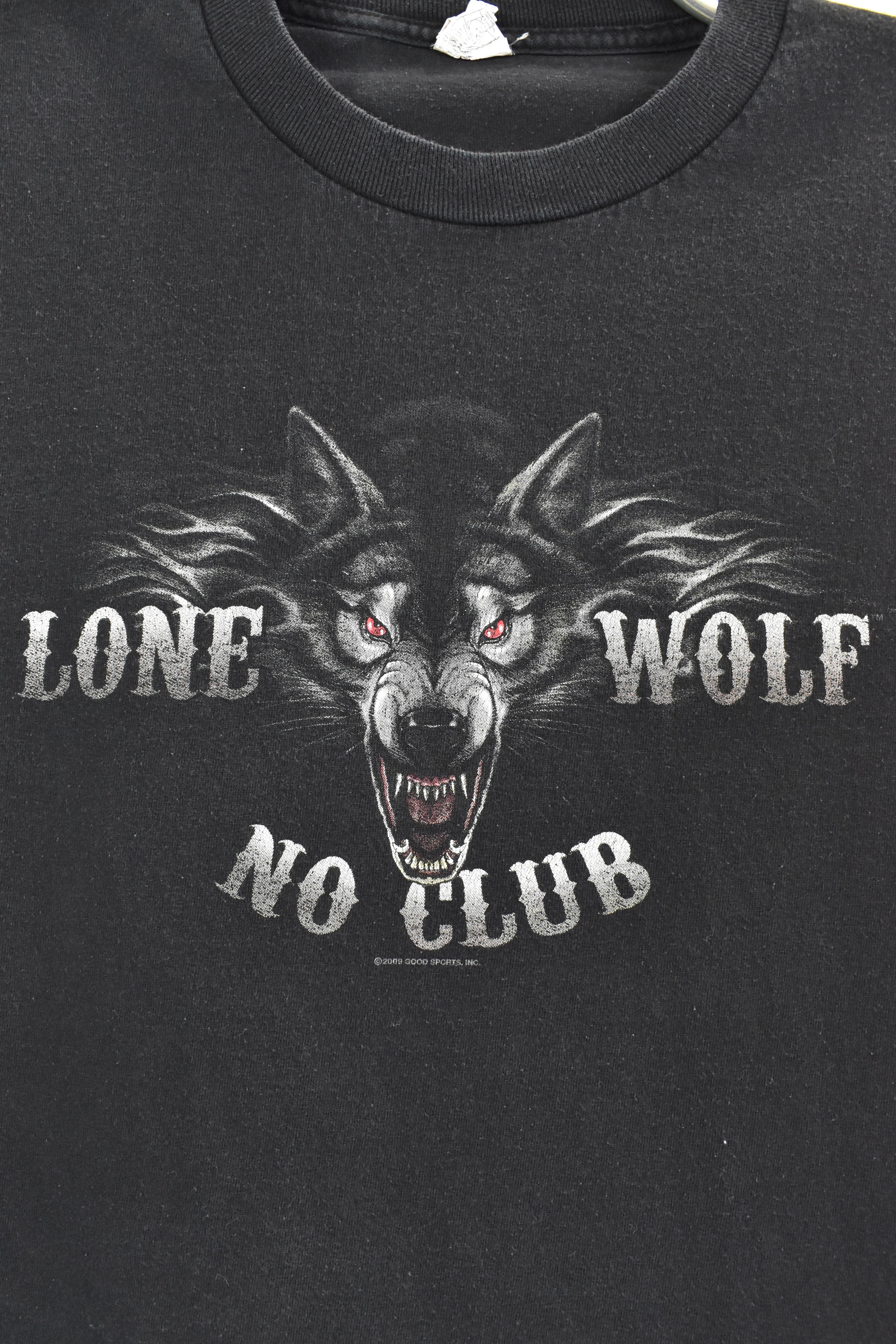 Modern 2009 wolf graphic long sleeve black t-shirt | Large OTHER