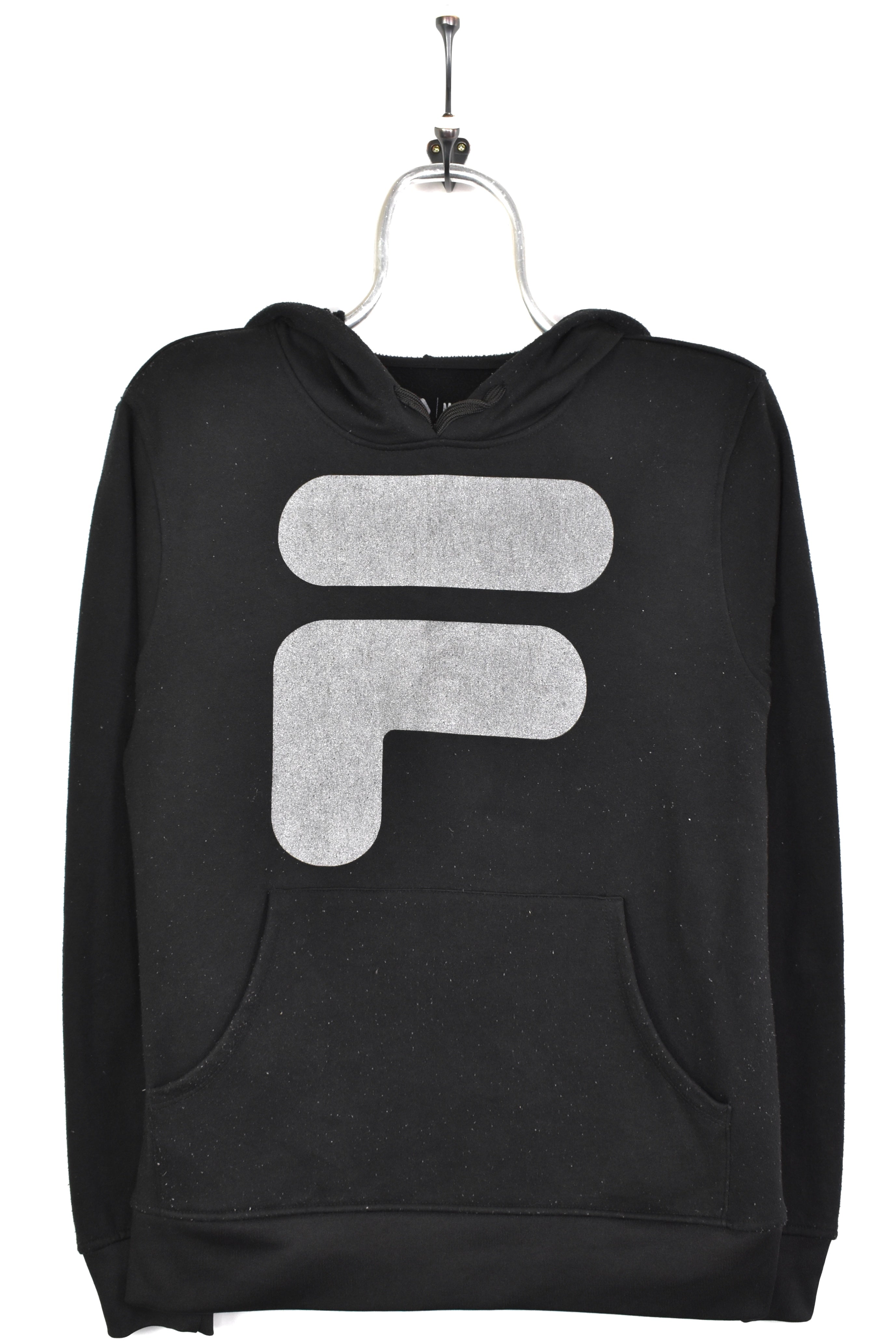 Modern Fila hoodie, long sleeve graphic sweatshirt - small, black FILA