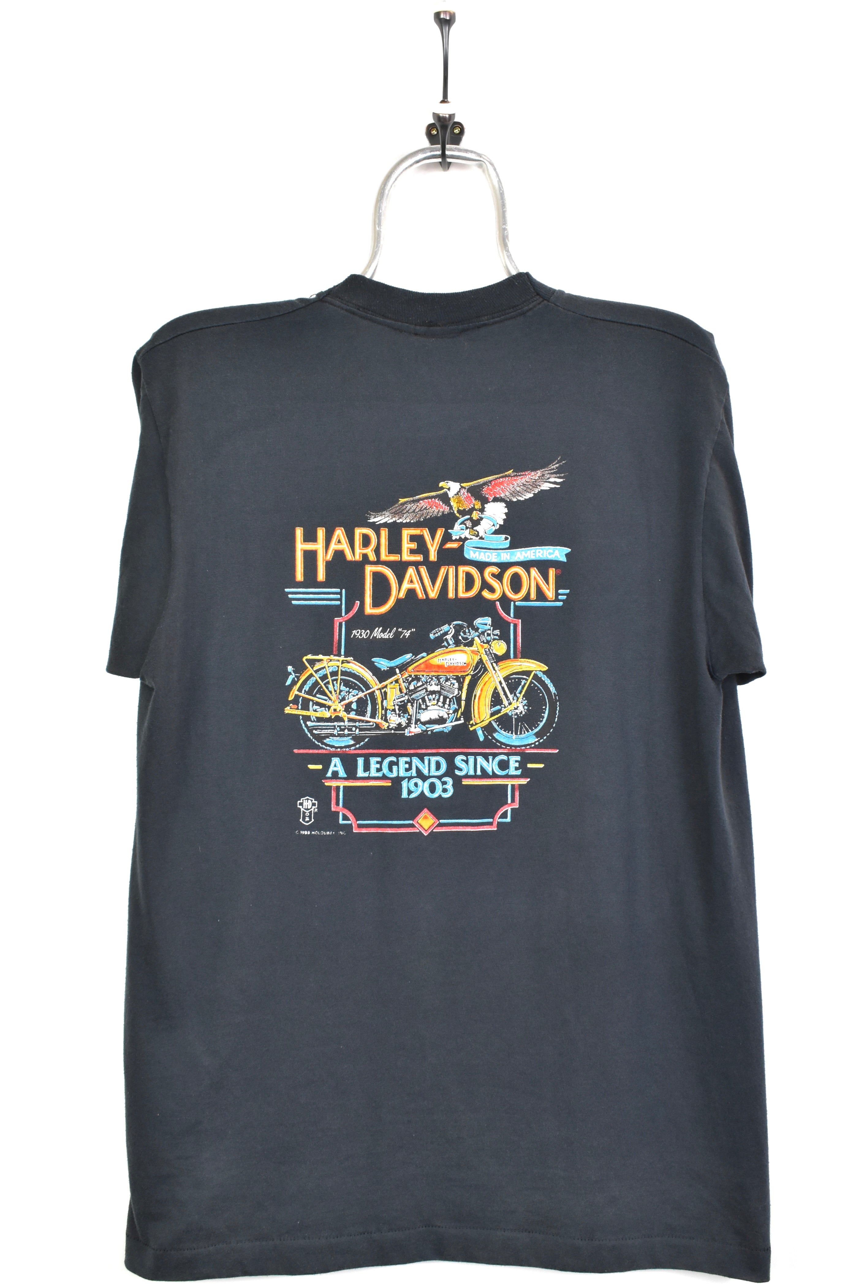Vintage 1988 Harley Davidson custom black t-shirt | Medium HARLEY DAVIDSON