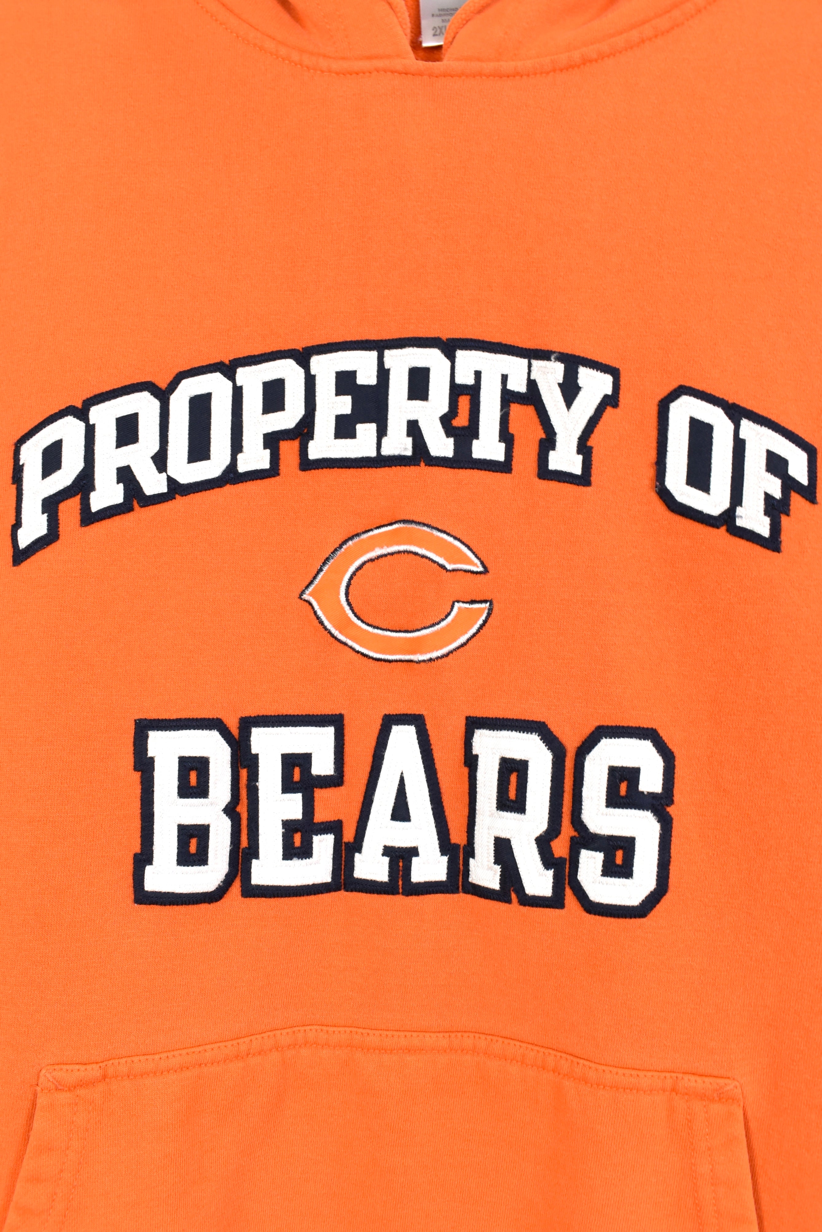 Vintage Chicago Bears hoodie, NFL orange embroidered sweatshirt - AU XXL PRO SPORT