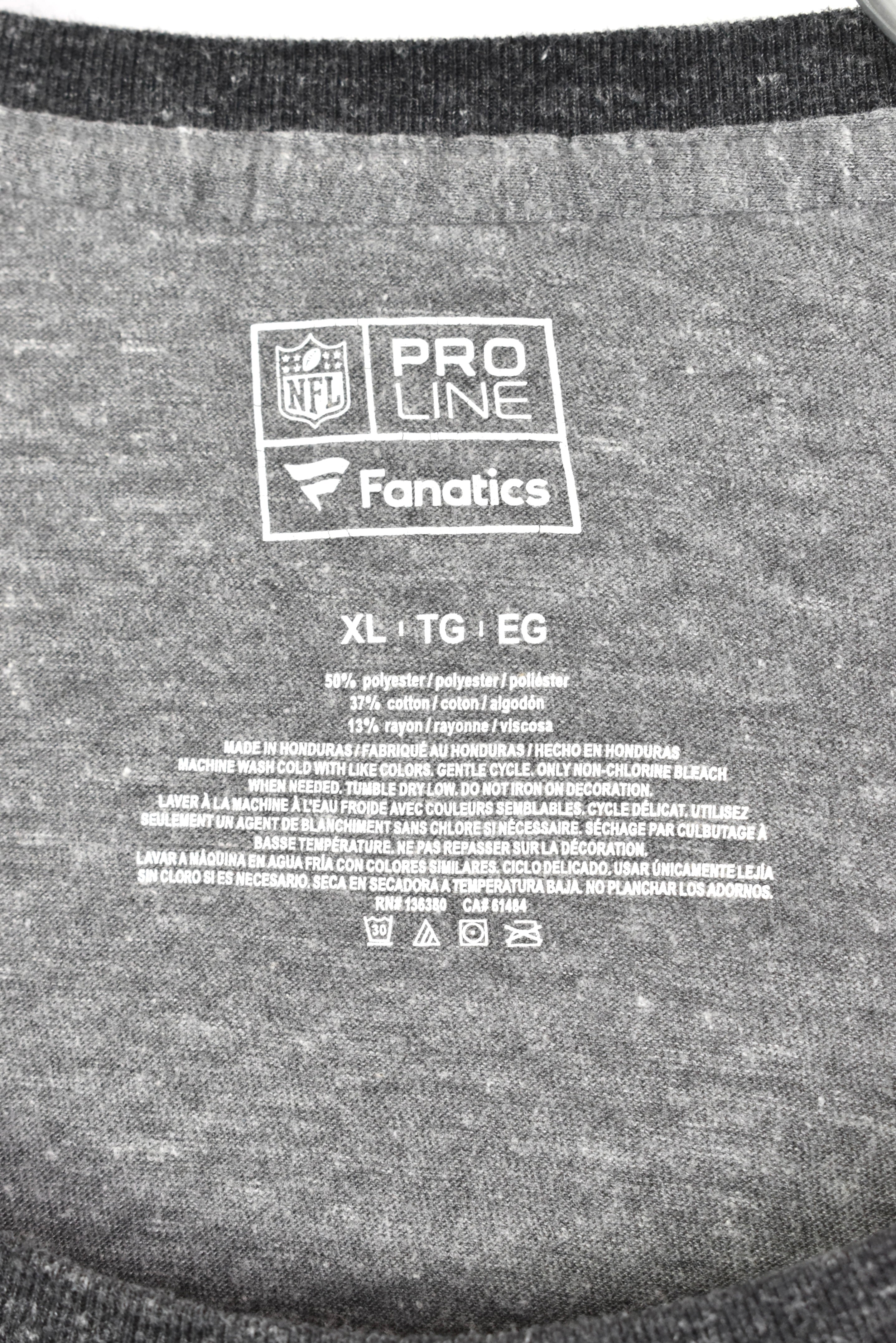 Modern Philadelphia Eagles shirt, NFL graphic long sleeve tee - large, grey PRO SPORT