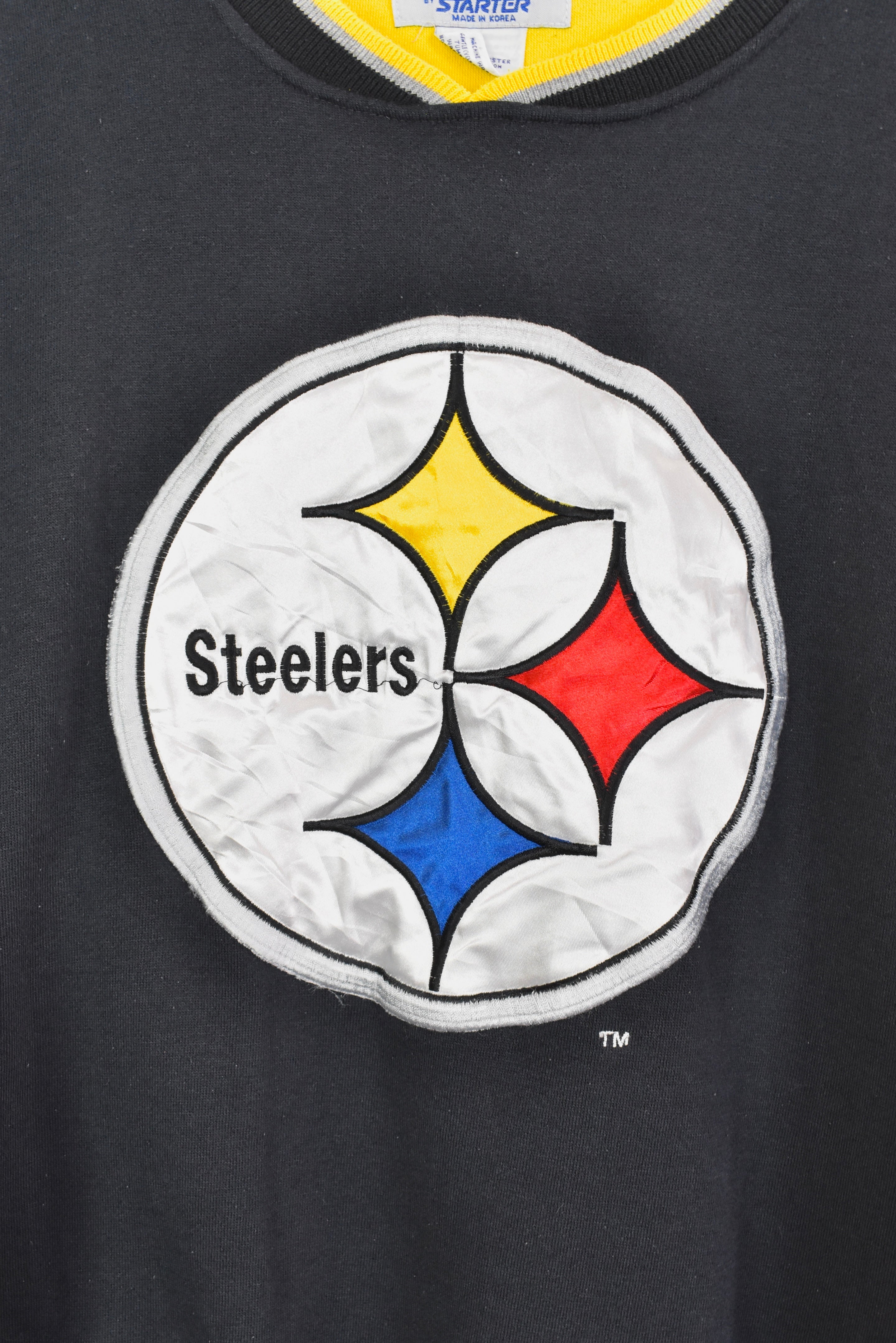 Vintage NFL Pittsburgh Steelers embroidered black sweatshirt | XL PRO SPORT