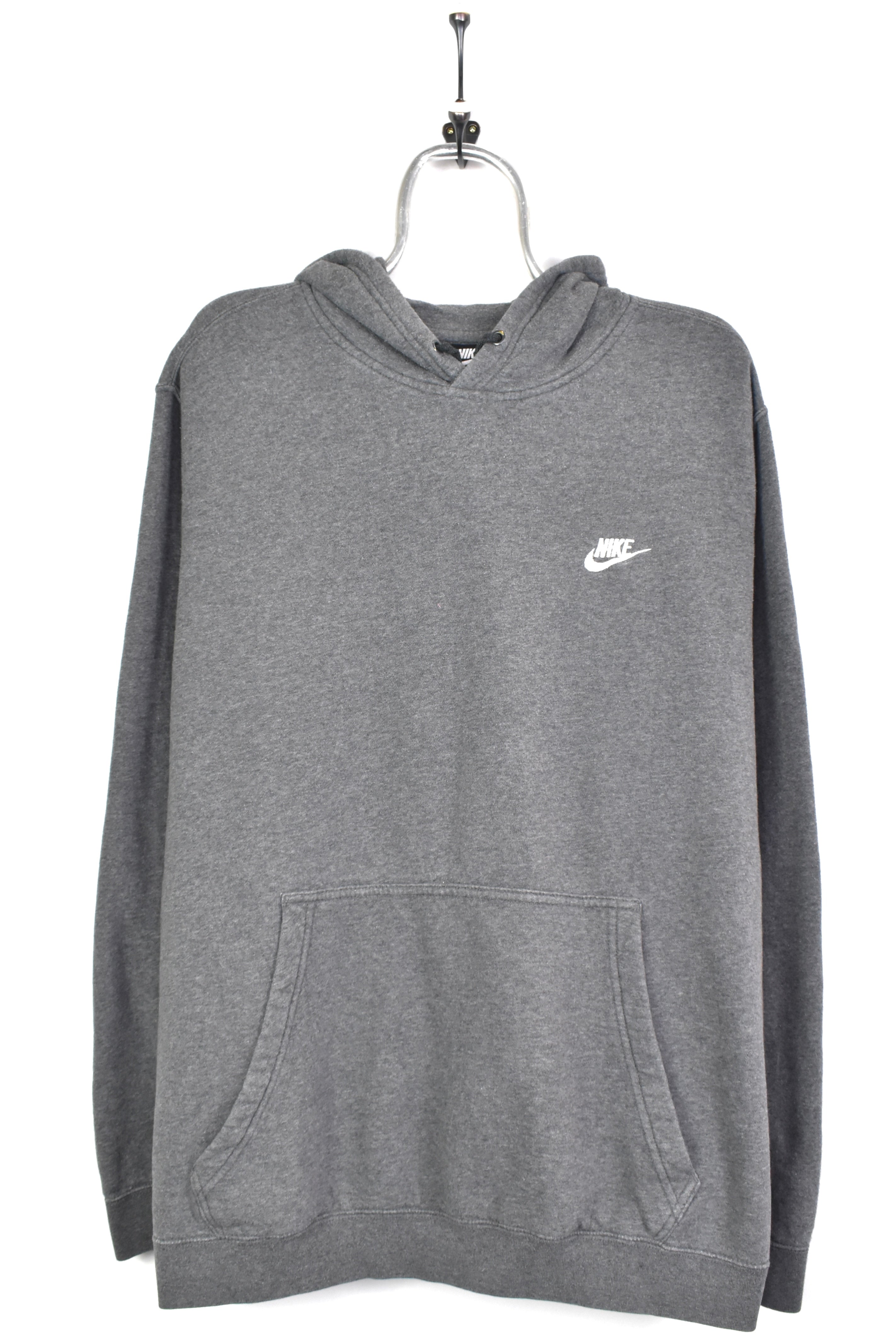 Vintage Nike hoodie, pullover embroidered sweatshirt - XXL, grey NIKE
