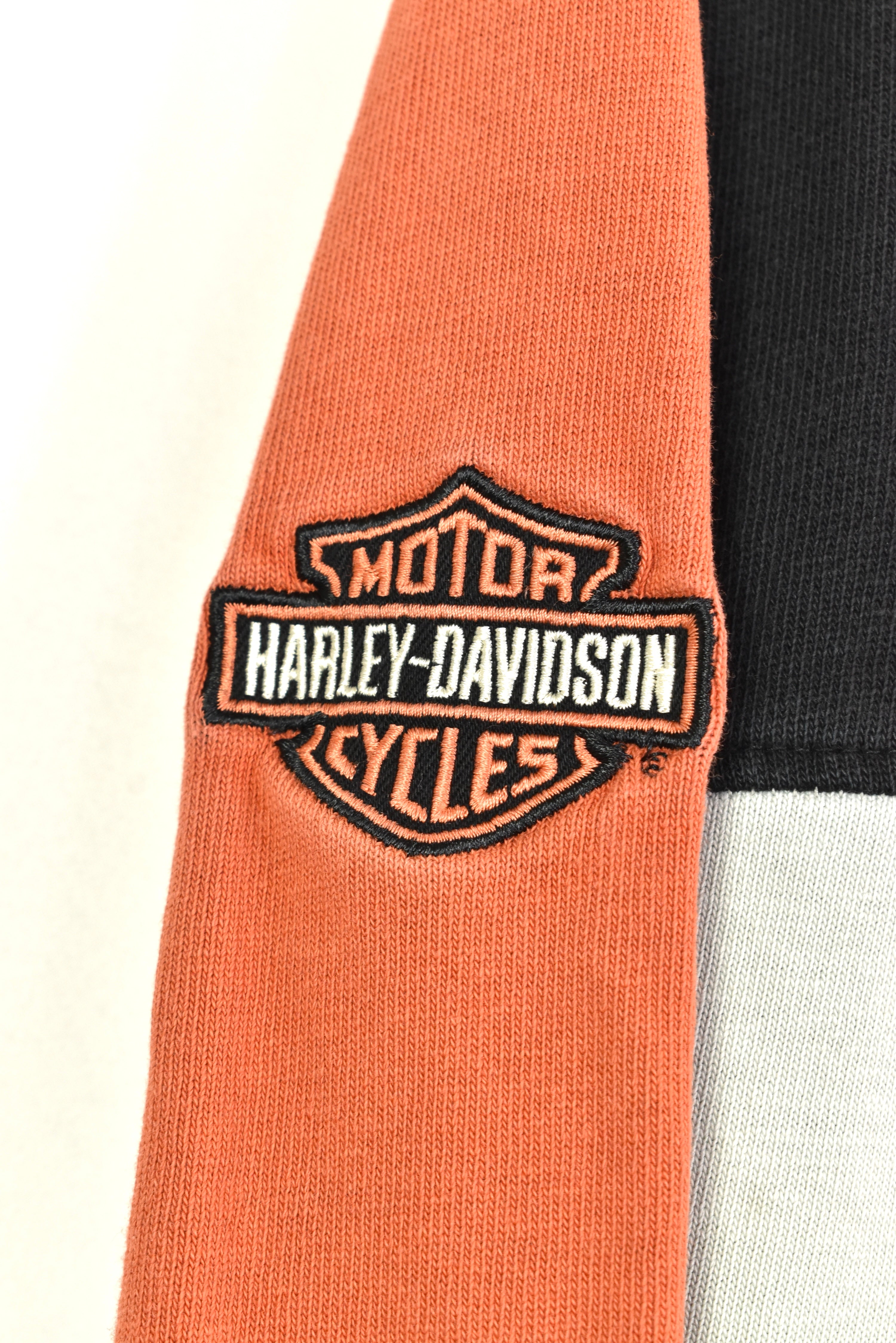 Vintage Harley Davidson embroidered black sweatshirt | XL HARLEY DAVIDSON