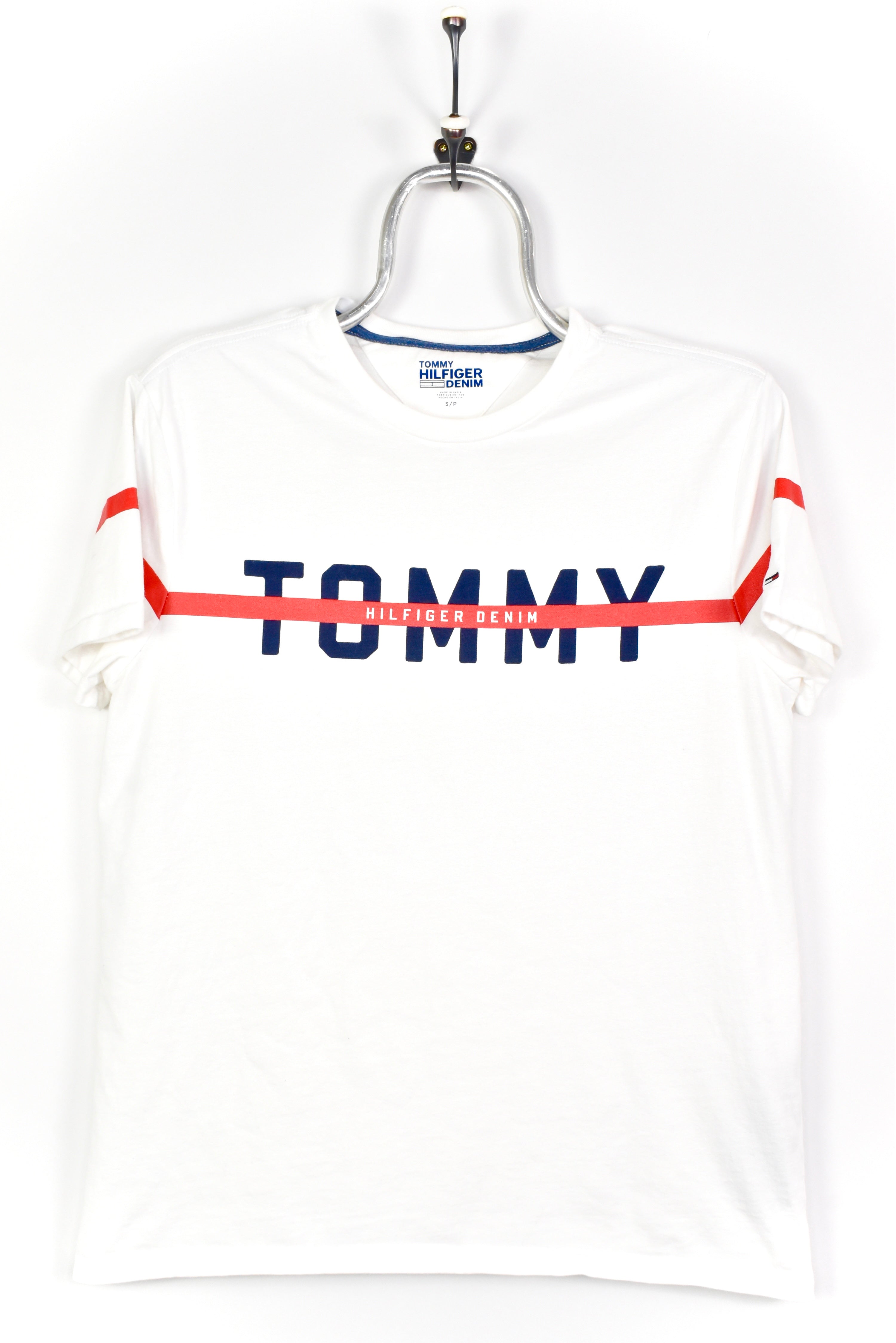 TOMMY HILFIGER WHITE T-SHIRT | SMALL TOMMY HILFIGER