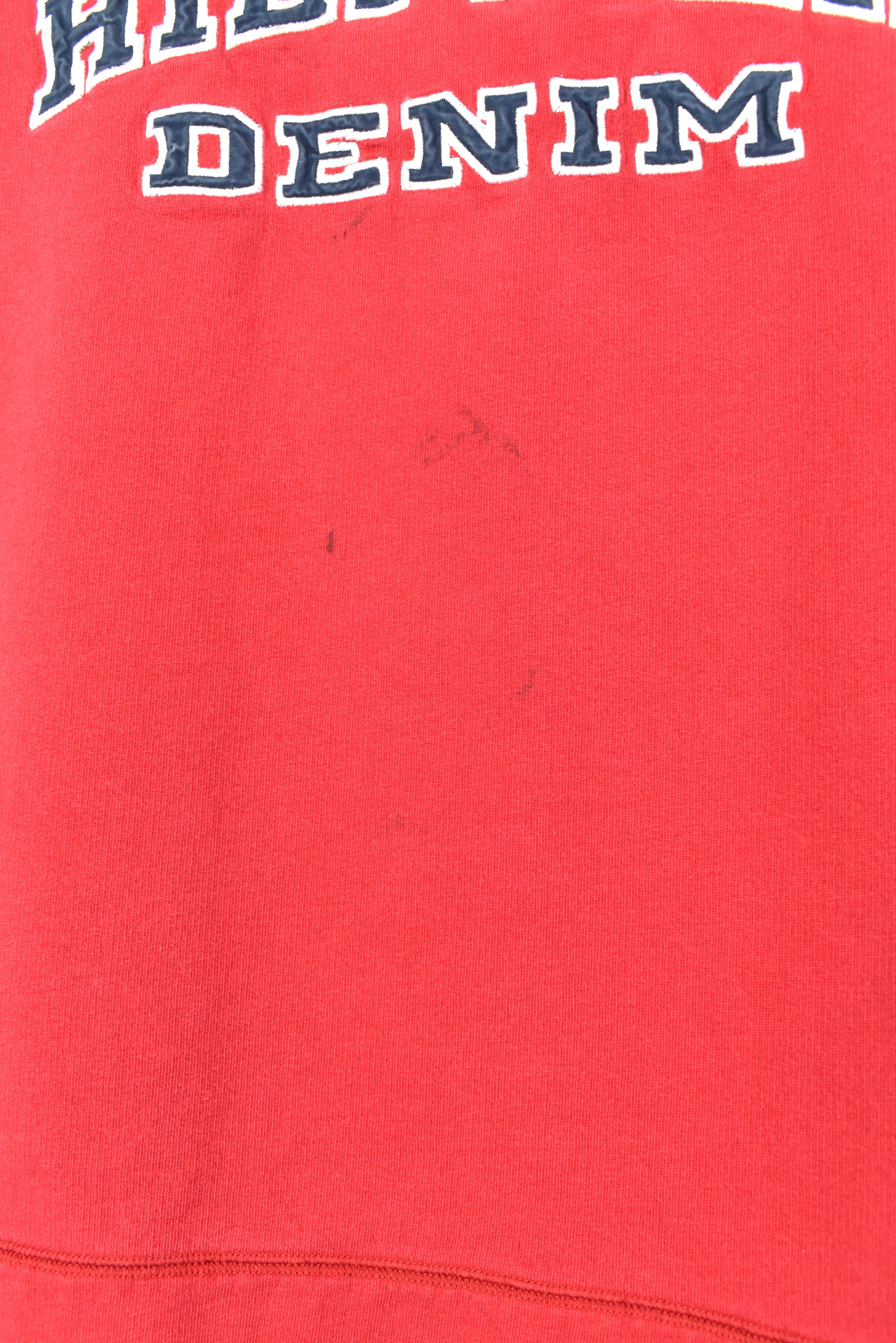 Vintage Tommy Hilfiger sweatshirt, red embroidered crewneck - AU Large TOMMY HILFIGER