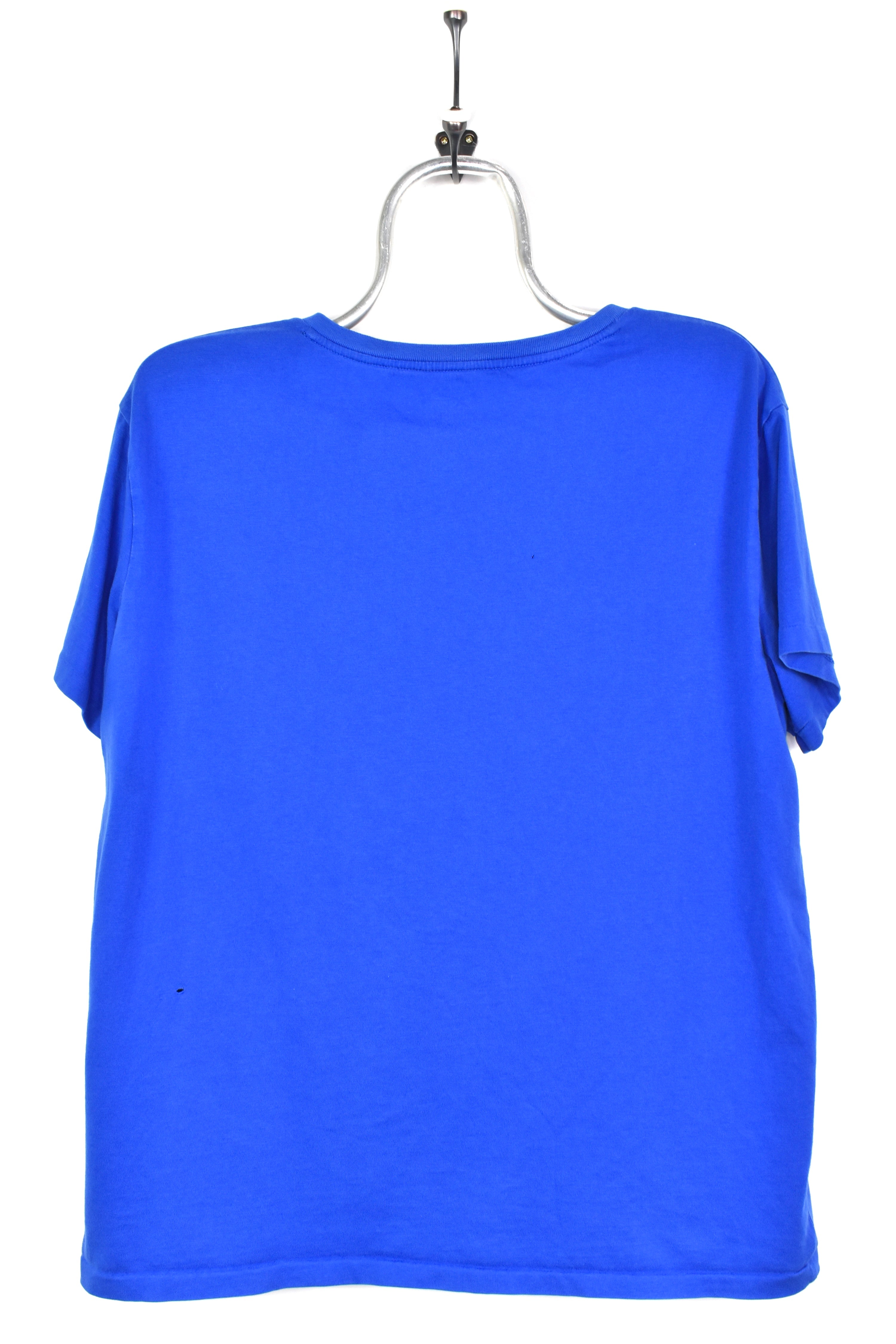 VINTAGE WOMEN'S RALPH LAUREN EMBROIDERED BLUE T-SHIRT | XL RALPH LAUREN