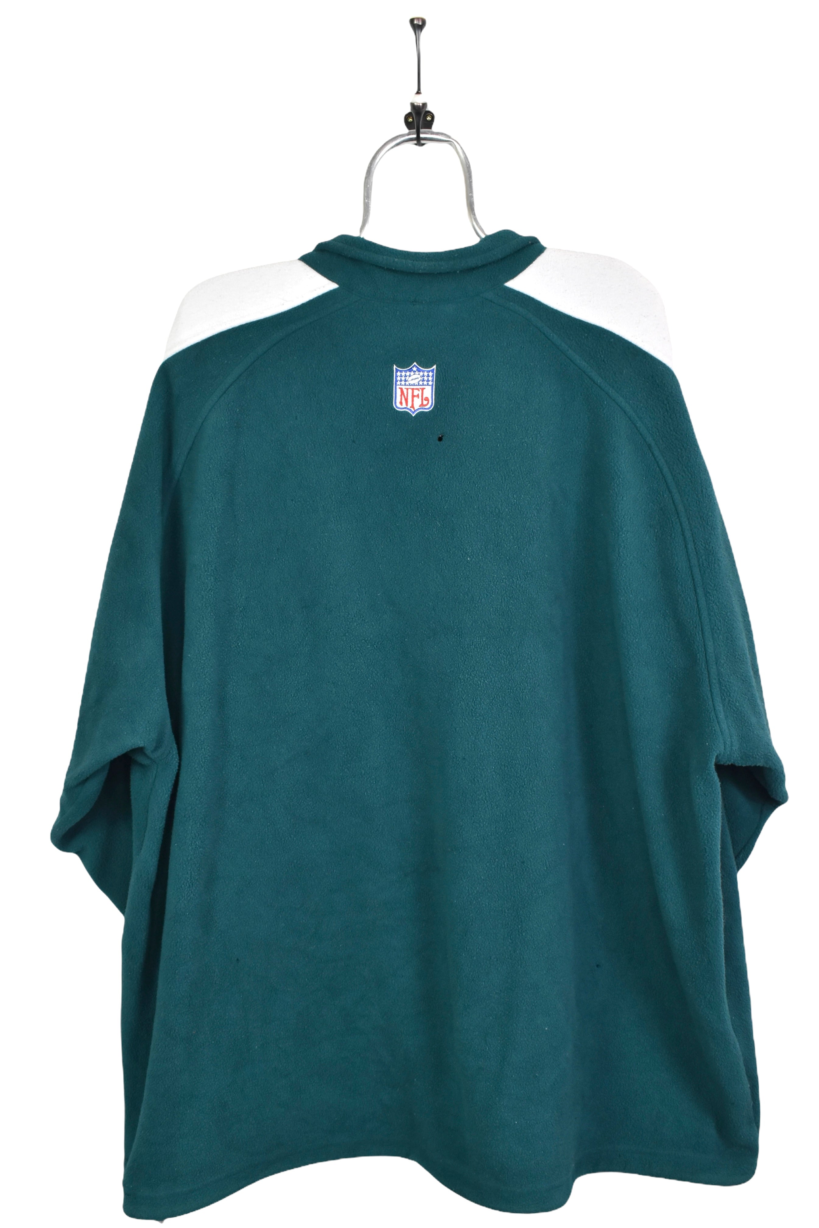 Vintage Philadelphia Eagles fleece, NFL 1/4 zip embroidered sweatshirt - XXXXL, green PRO SPORT