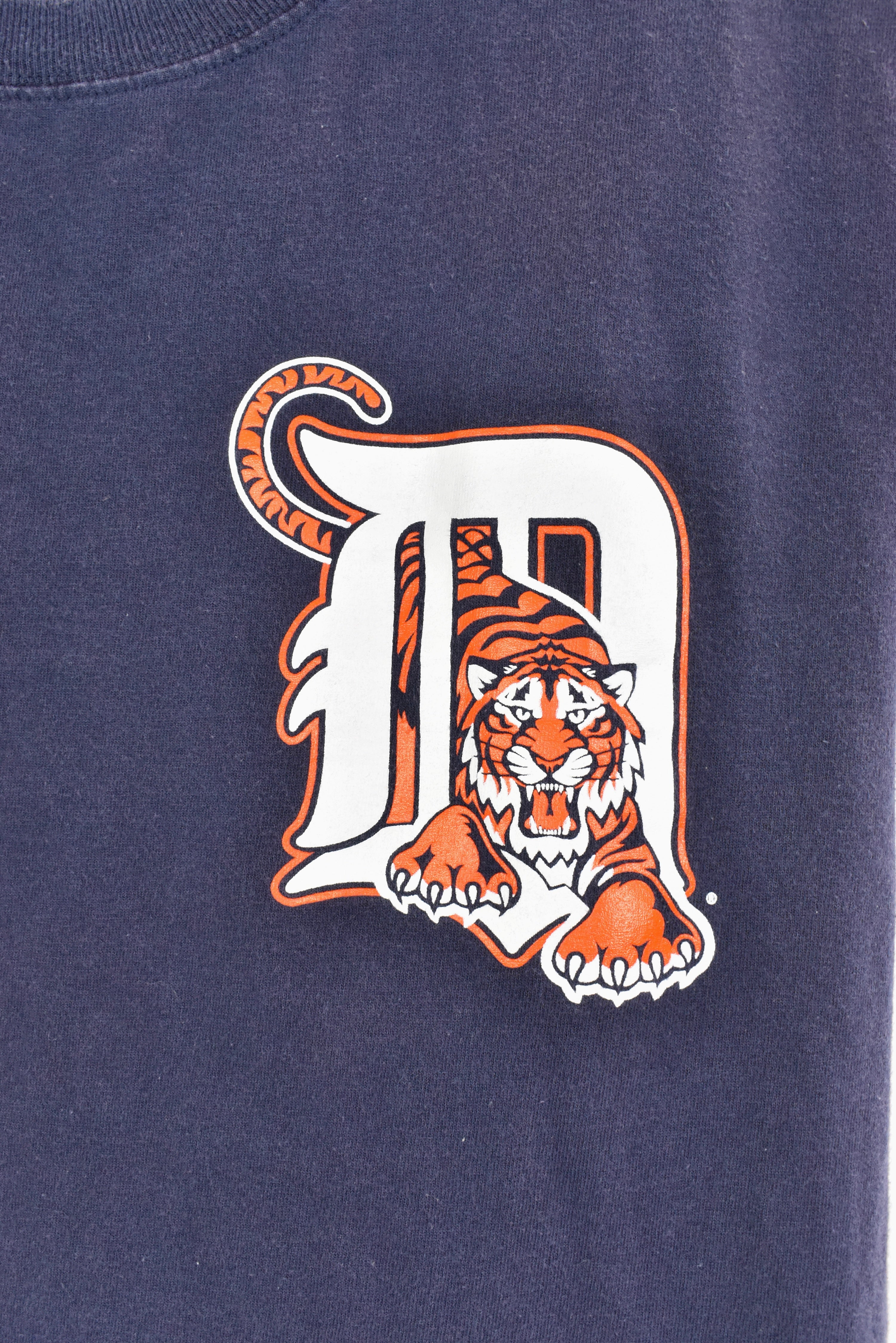 Vintage Detroit Tigers shirt, MLB short sleeve graphic tee - medium, navy blue PRO SPORT