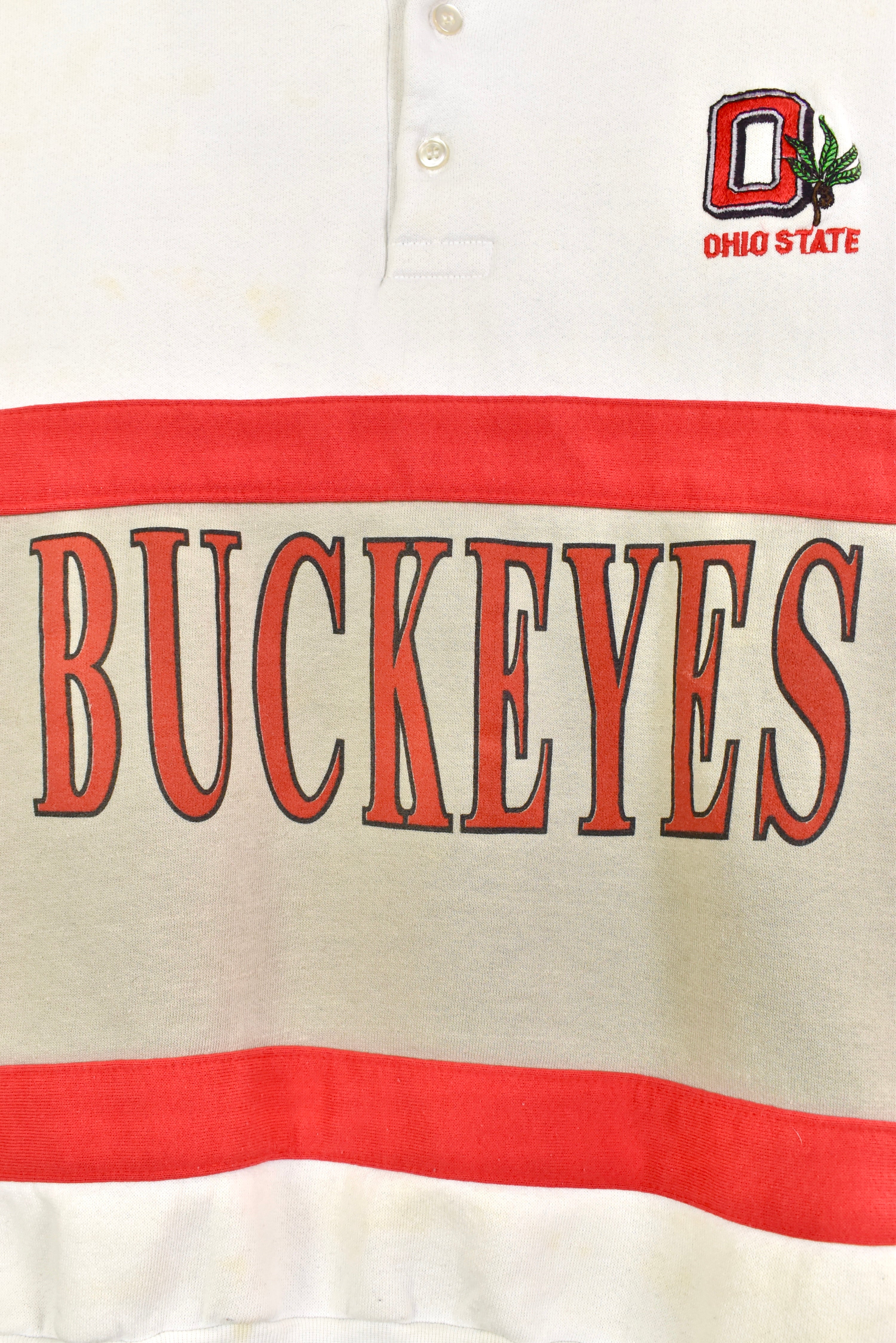 Vintage Ohio State University Buckeyes embroidered white sweatshirt | Medium COLLEGE