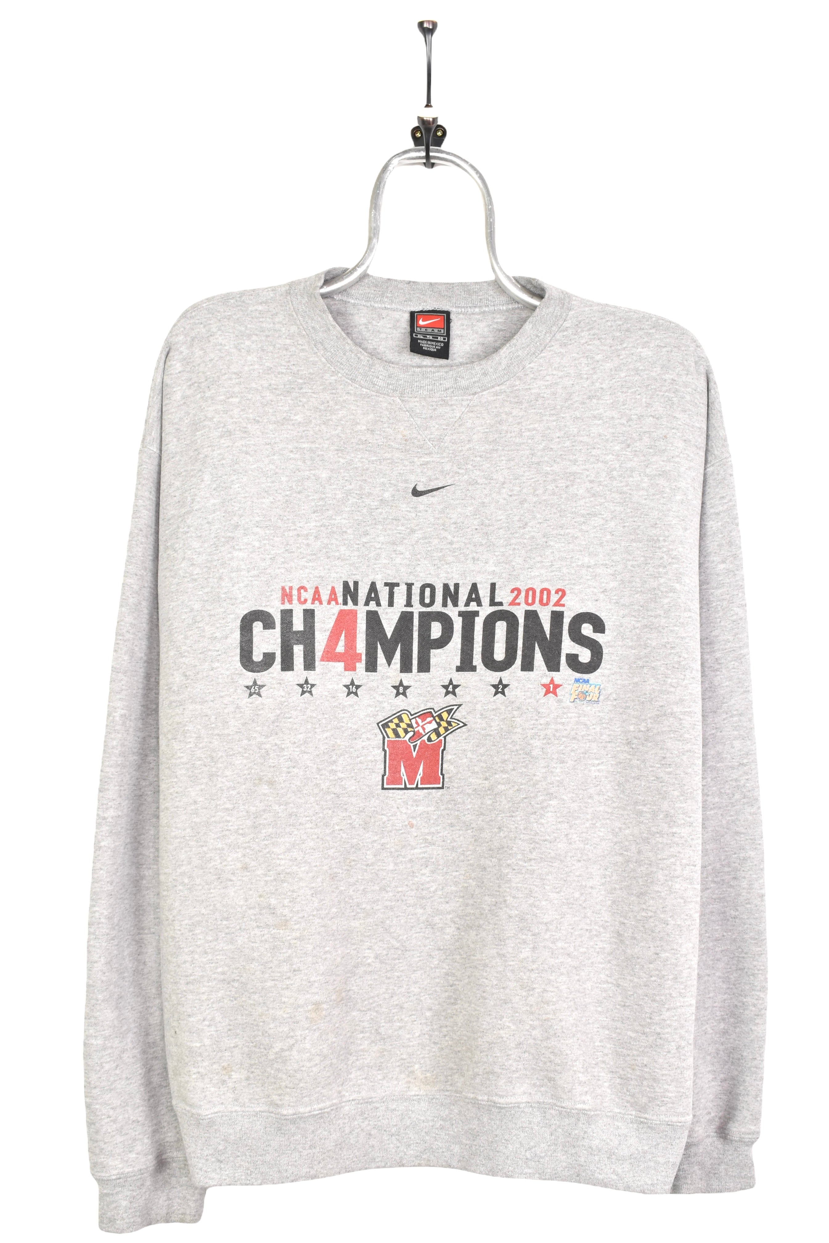 Vintage 2002 Nike NCAA Maryland University basketball grey sweatshirt | XXL COLLEGE