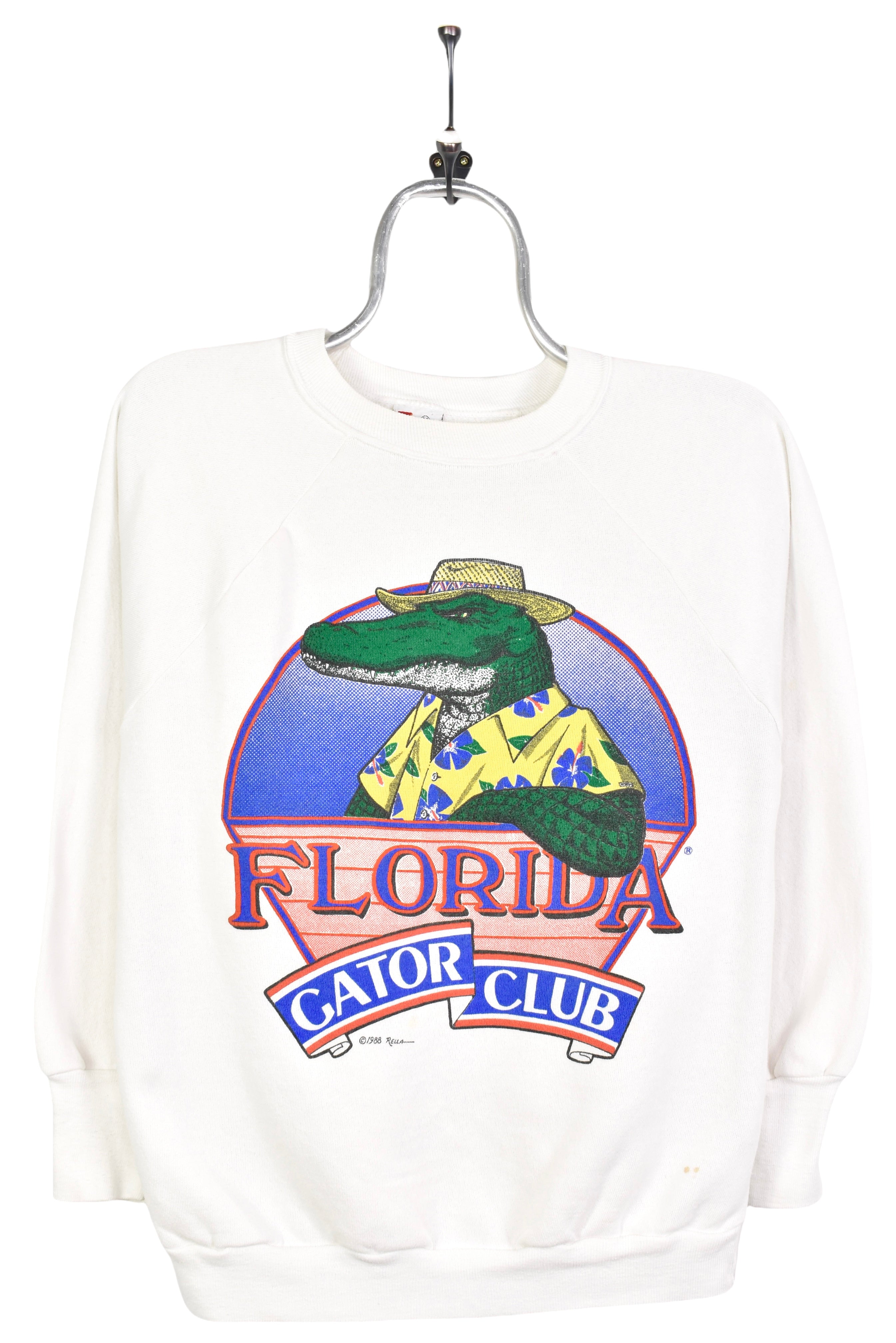 Vintage 1998 florida university white sweatshirt | small COLLEGE