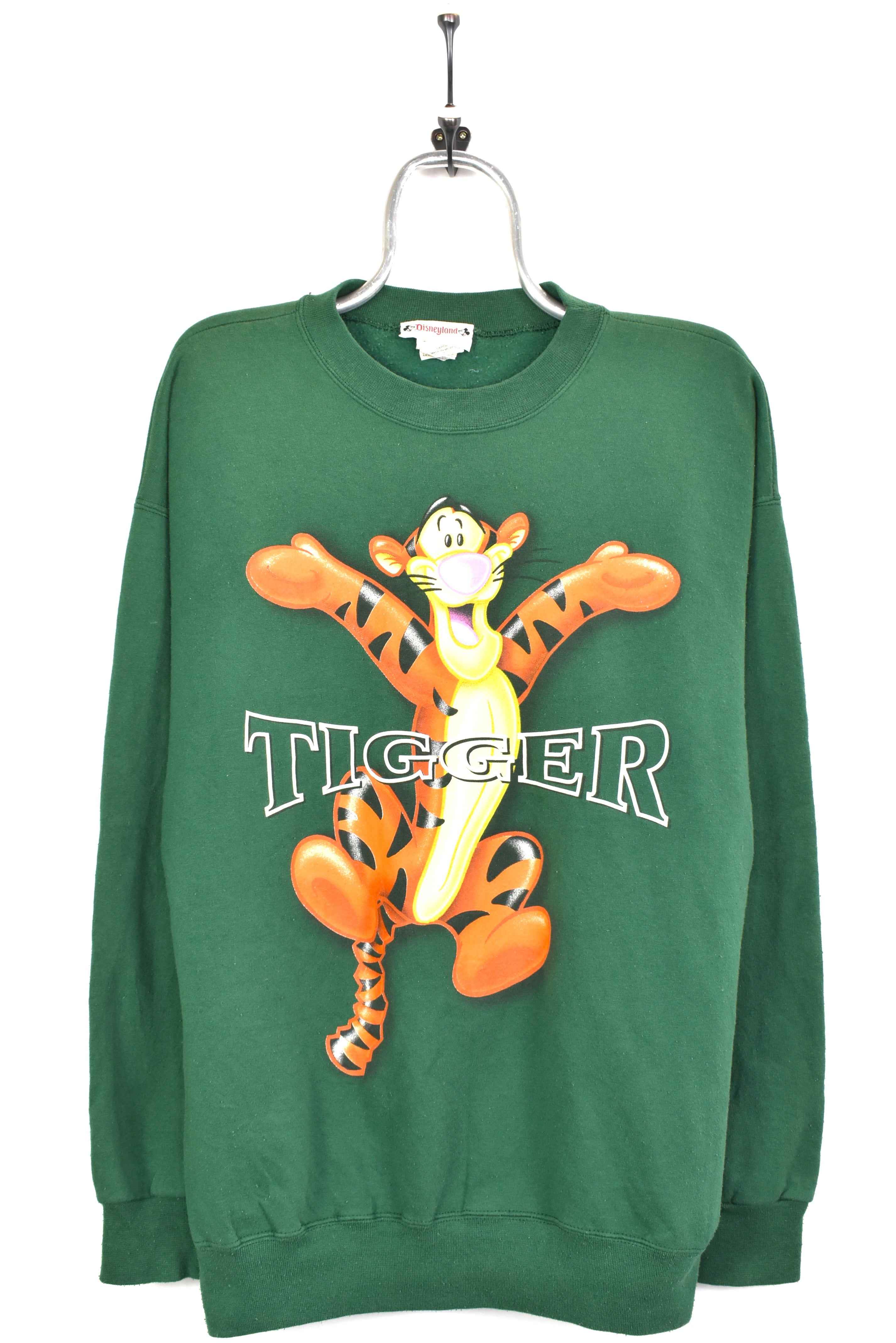 Vintage Tigger sweatshirt, Disney green graphic crewneck - large DISNEY / CARTOON