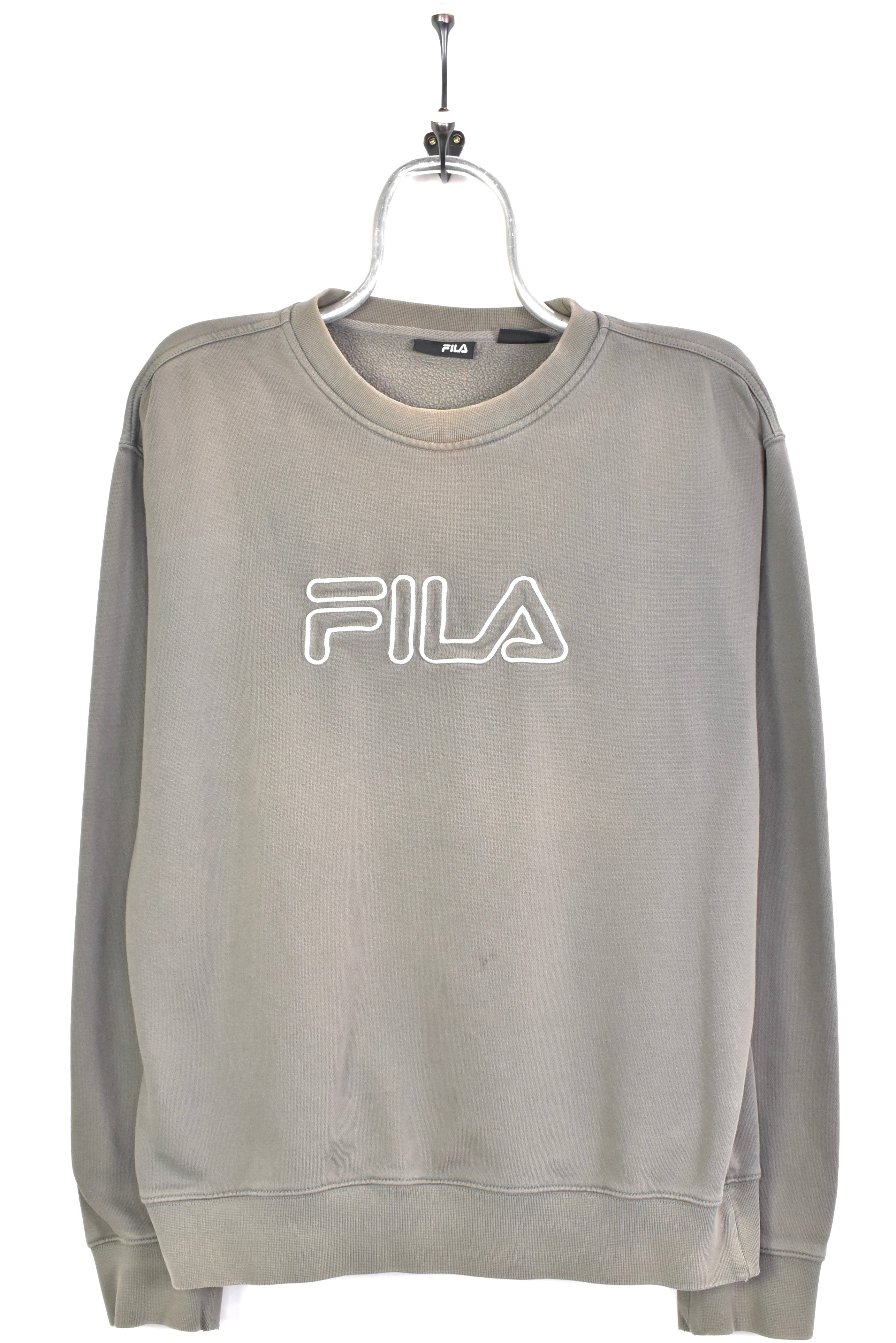 Vintage fila embroidered grey sweatshirt | medium FILA