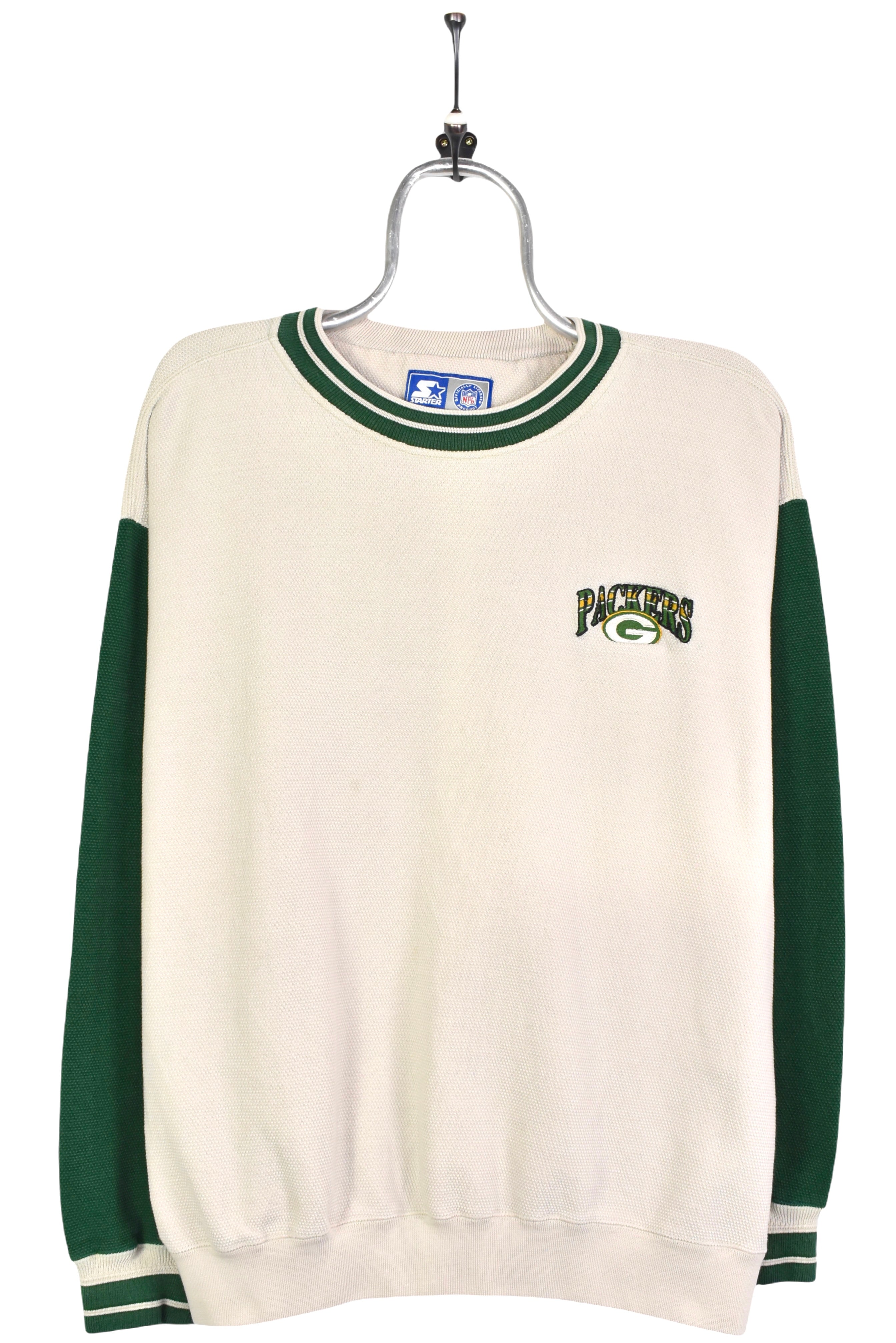 Vintage NFL Green Bay Packers embroidered cream sweatshirt | Large PRO SPORT