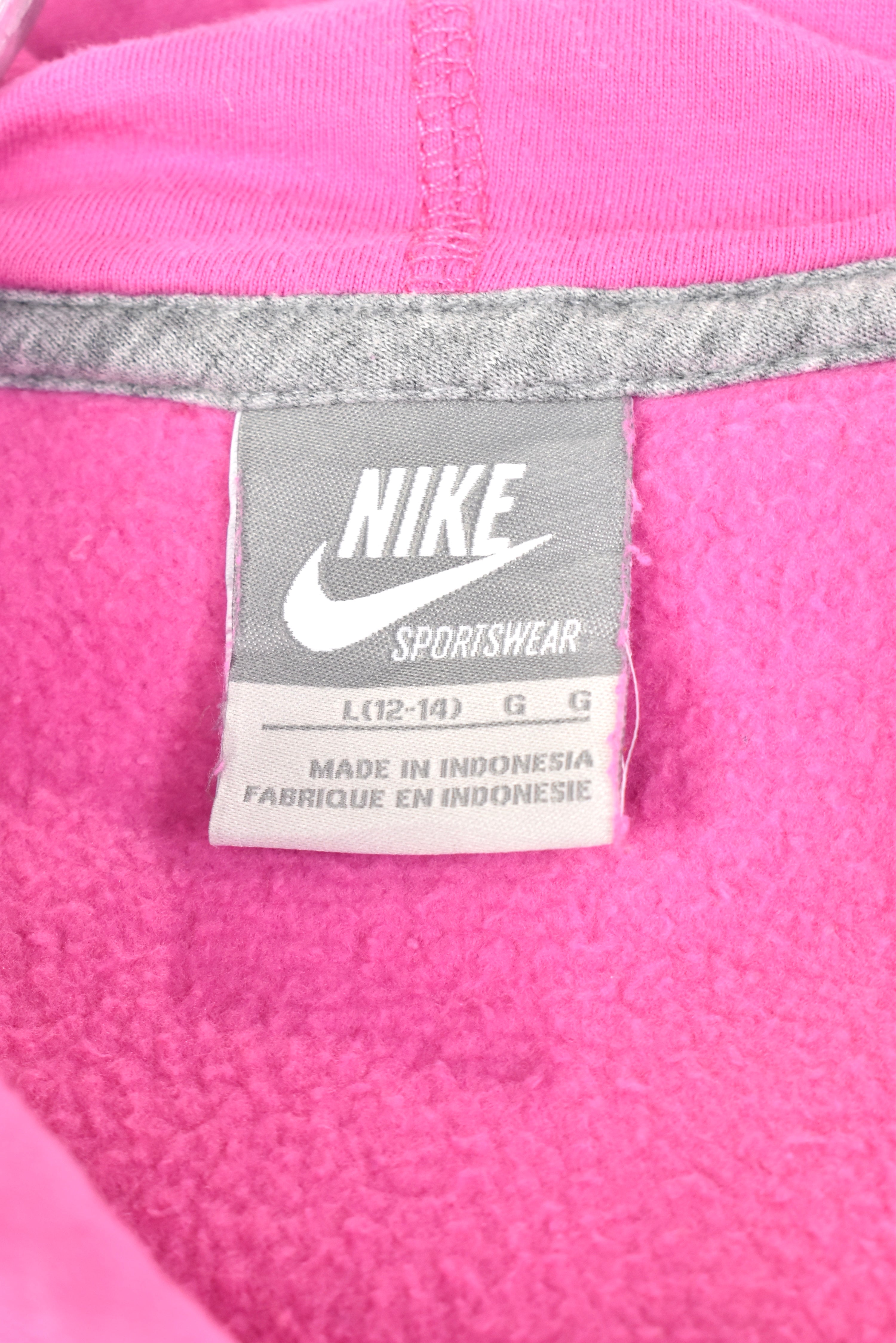 Vintage women's Nike hoodie, pullover embroidered sweatshirt - large, pink NIKE
