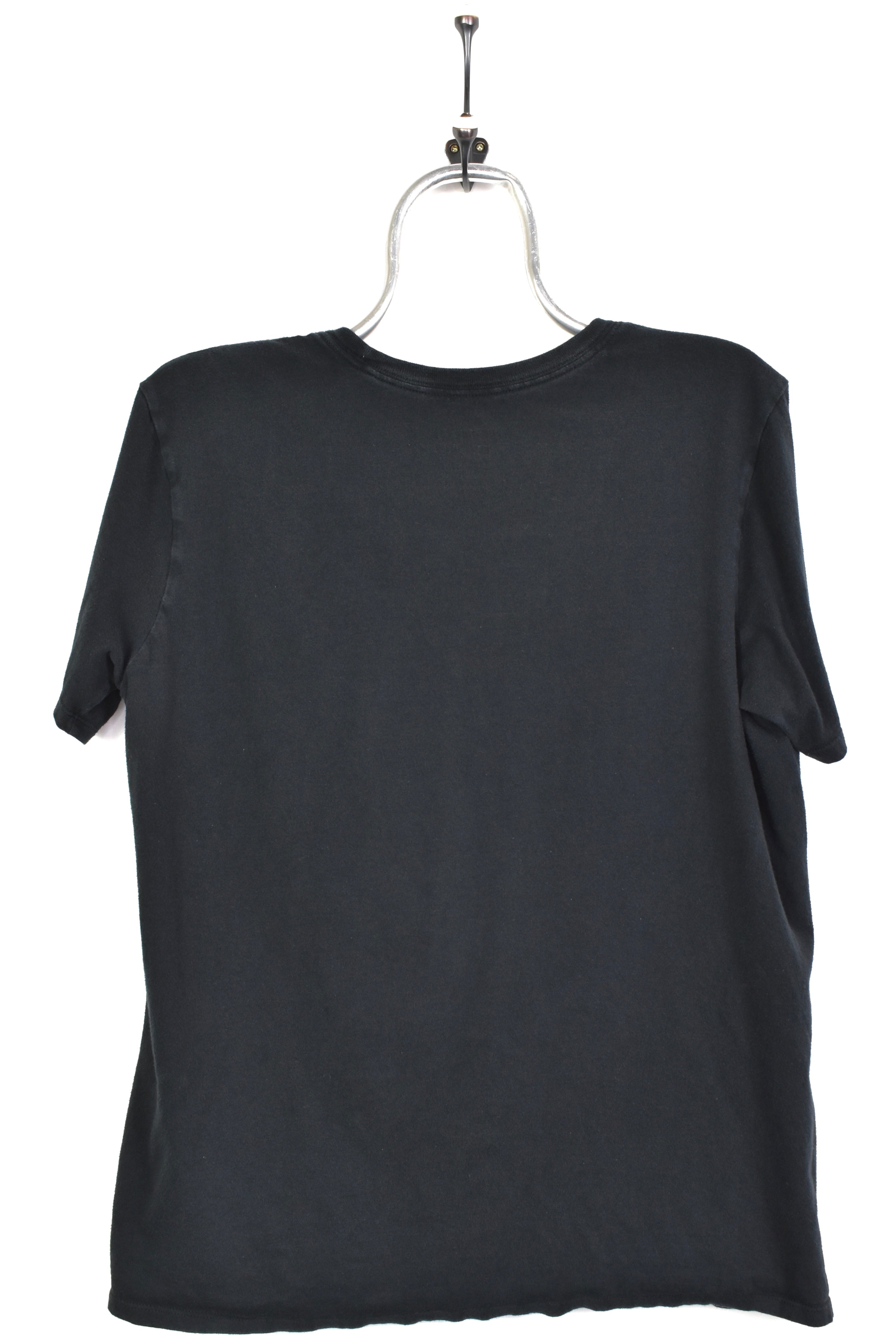 Women's modern Nike shirt, short sleeve black graphic tee - medium NIKE