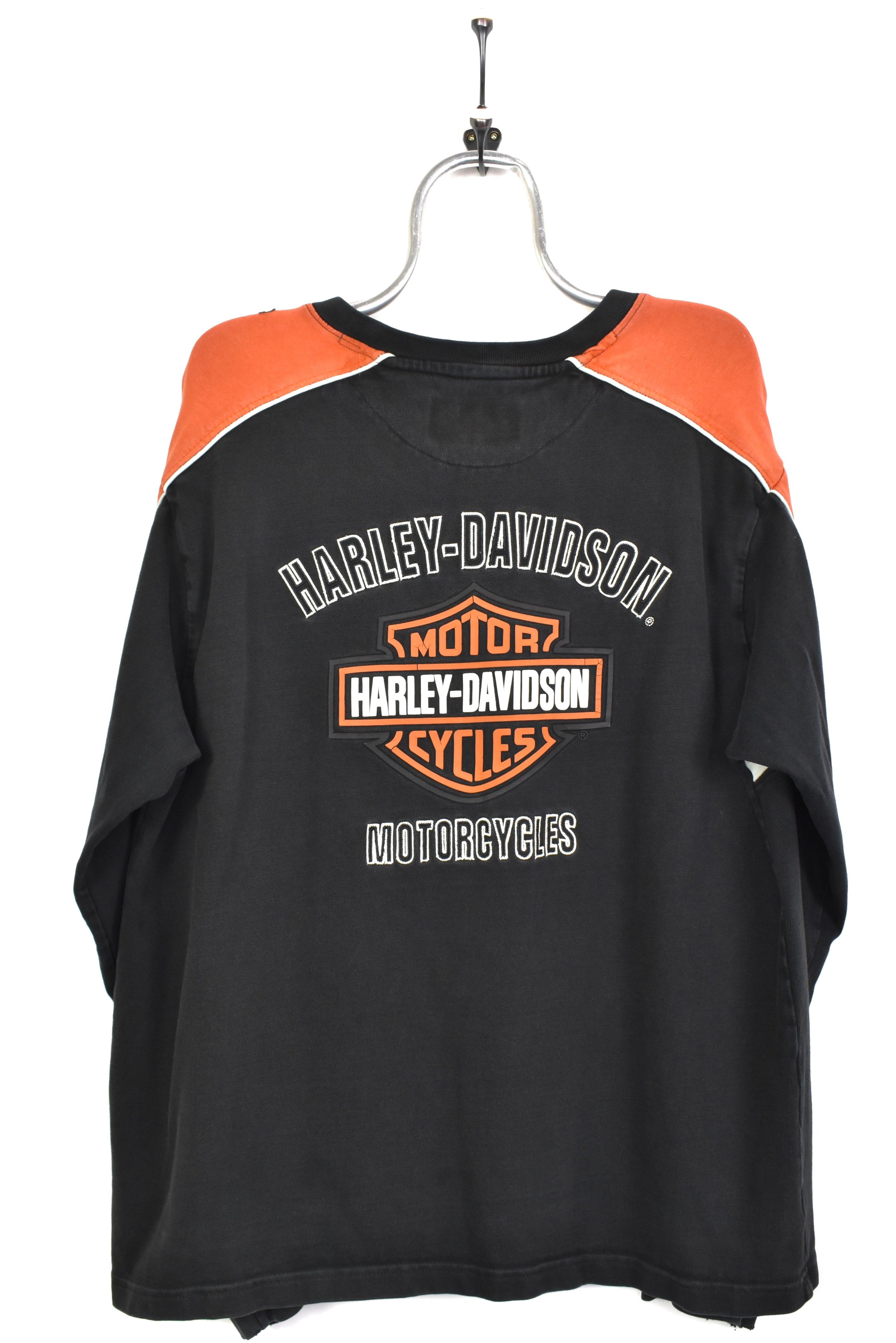 Vintage Harley Davidson embroidered black sweatshirt | XL HARLEY DAVIDSON