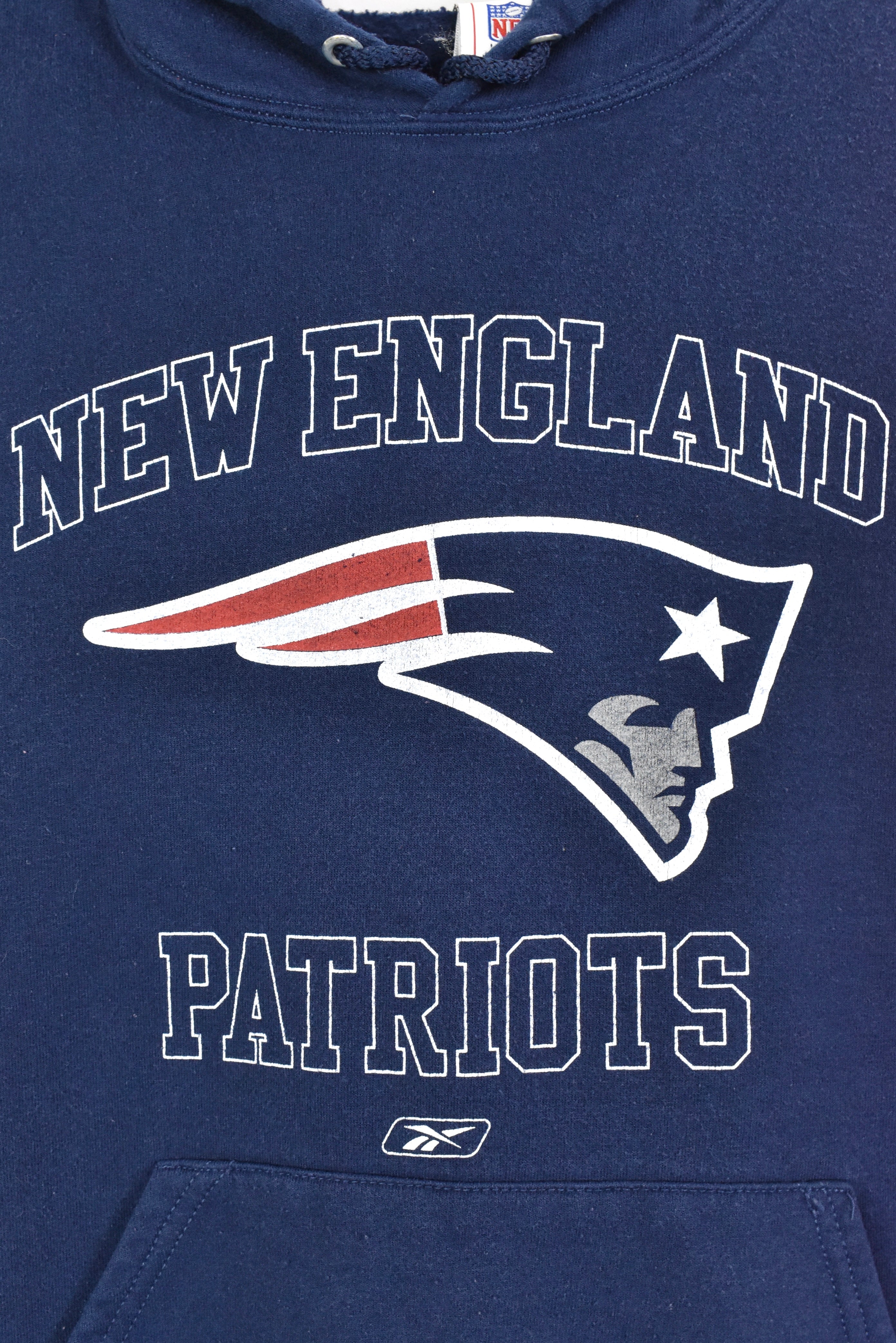Vintage New England Patriots hoodie, NFL navy blue graphic sweatshirt - small PRO SPORT