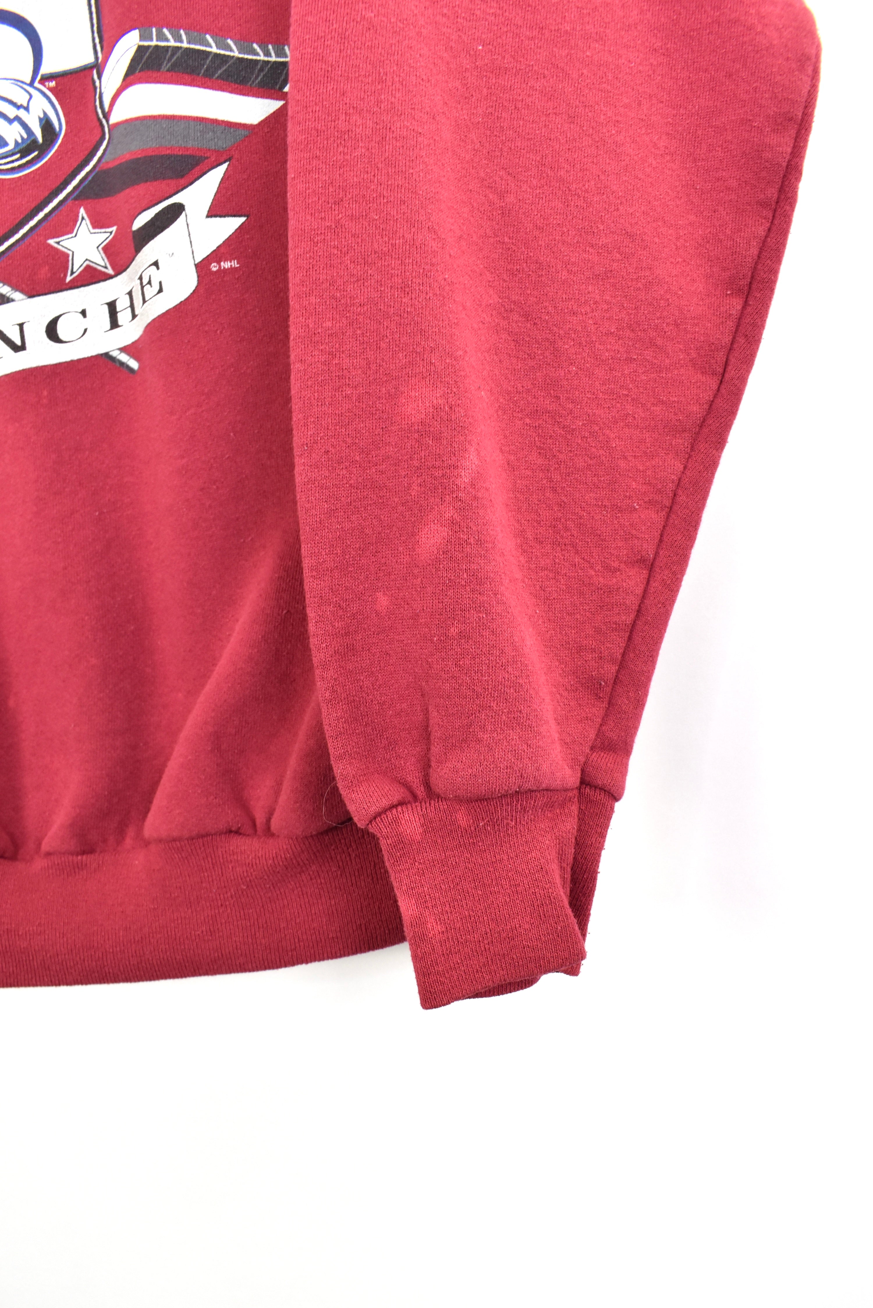 Vintage Colorado Avalanche sweatshirt, NHL long sleeve graphic crewneck - medium, burgundy PRO SPORT