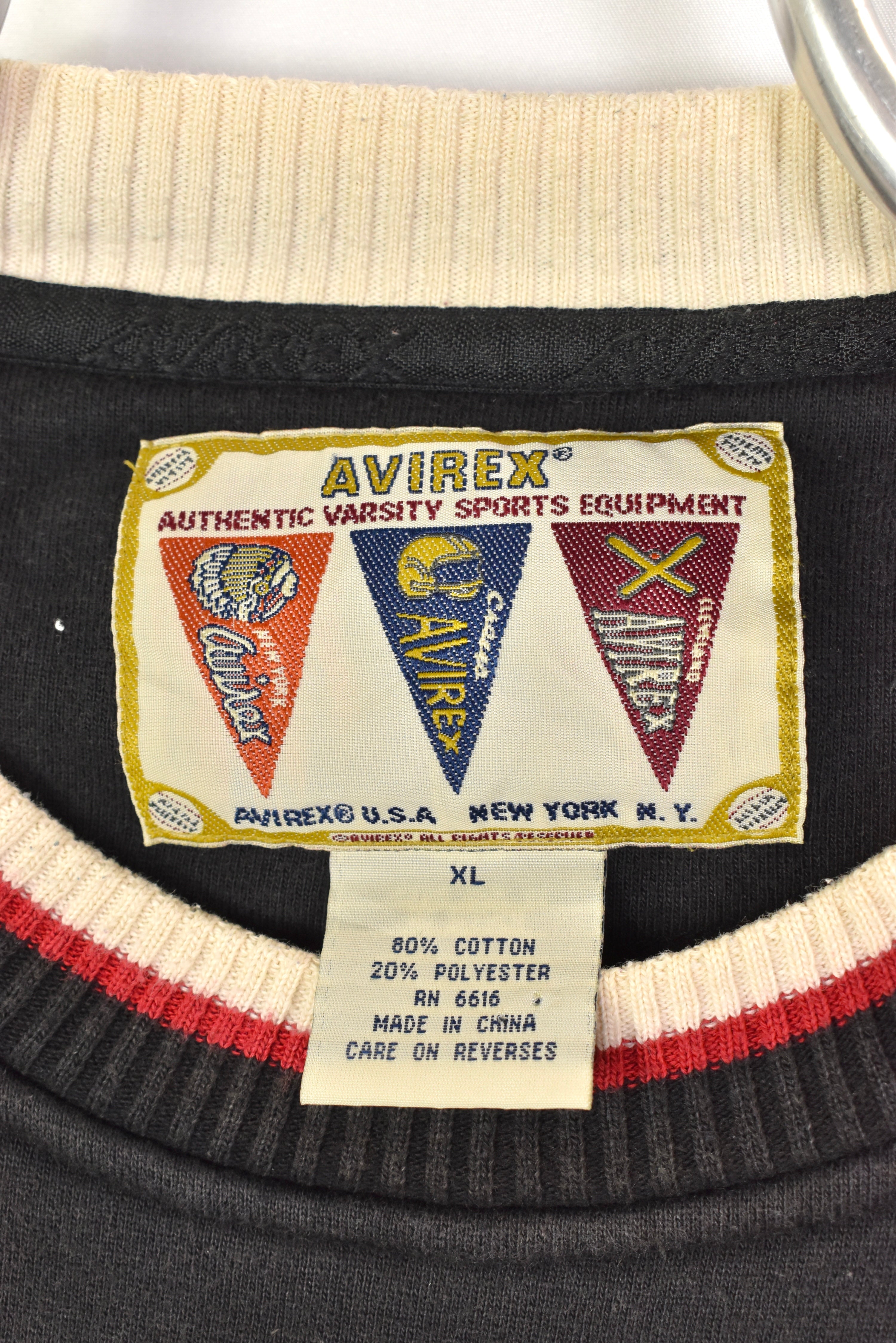 *RARE* Vintage Avirex sweatshirt, black embroidered crewneck - AU XL OTHER