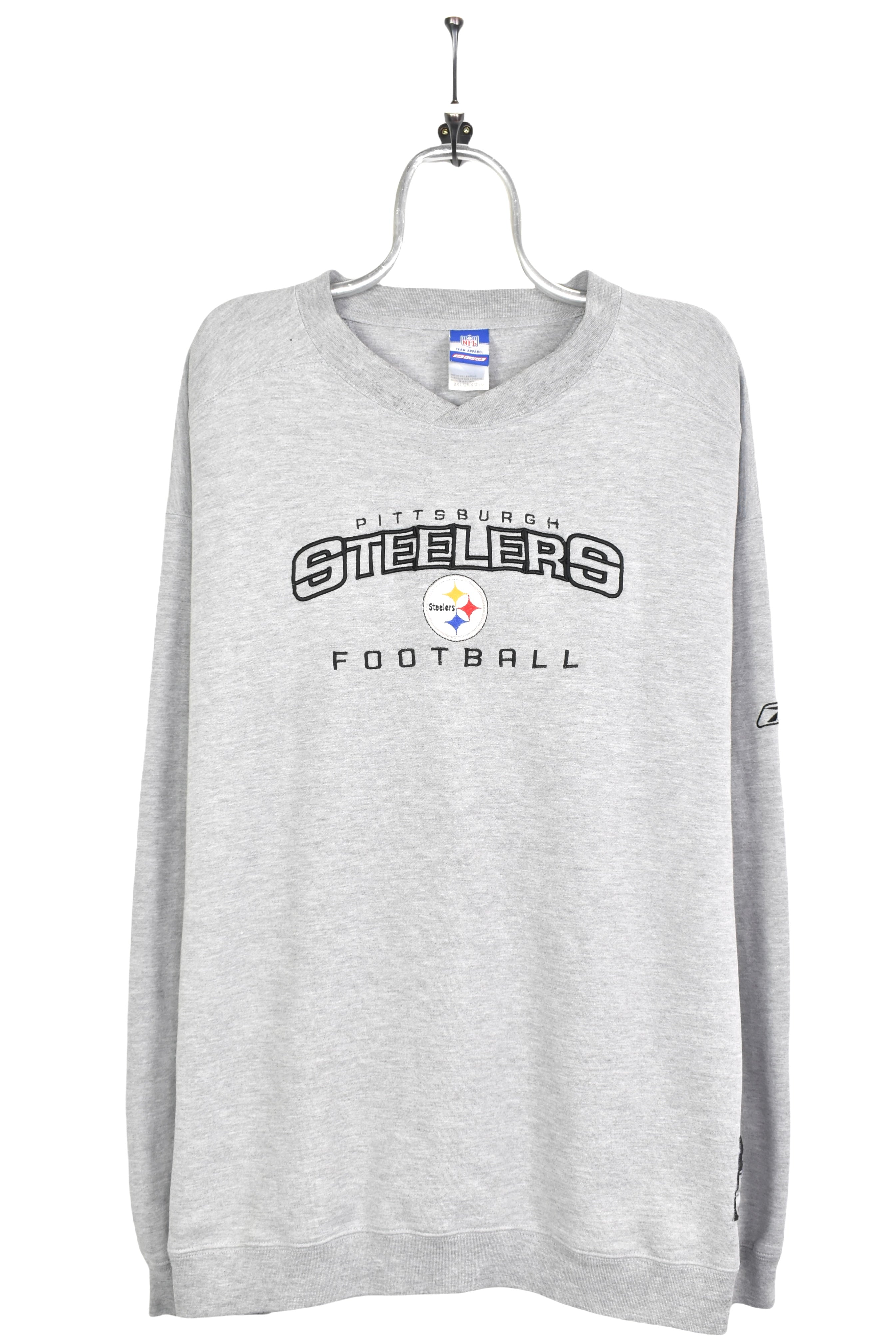 Vintage Pittsburgh Steelers sweatshirt, NFL embroidered crewneck - XXXL, grey PRO SPORT