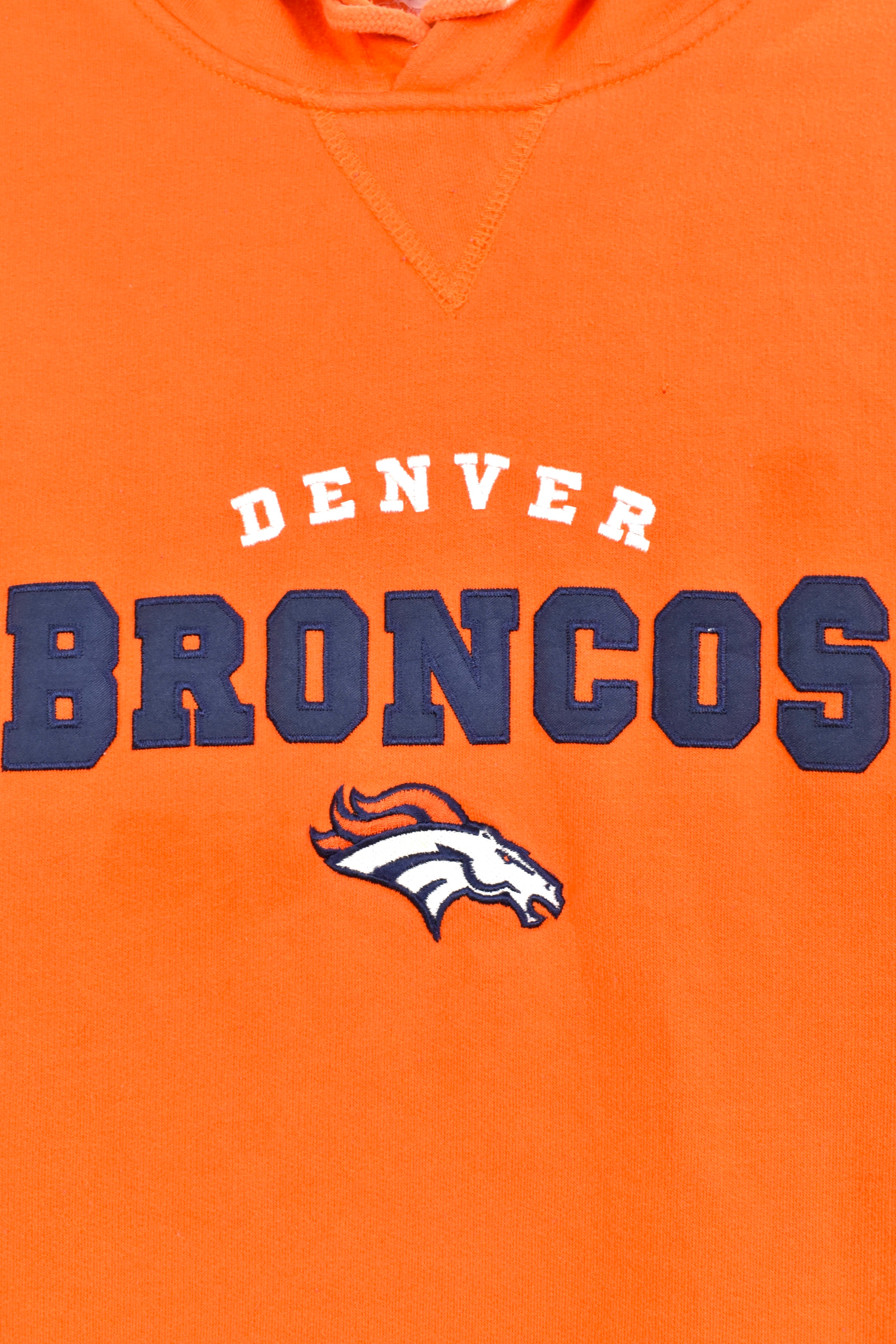 Vintage NFL Denver Broncos embroidered orange hoodie | XL PRO SPORT