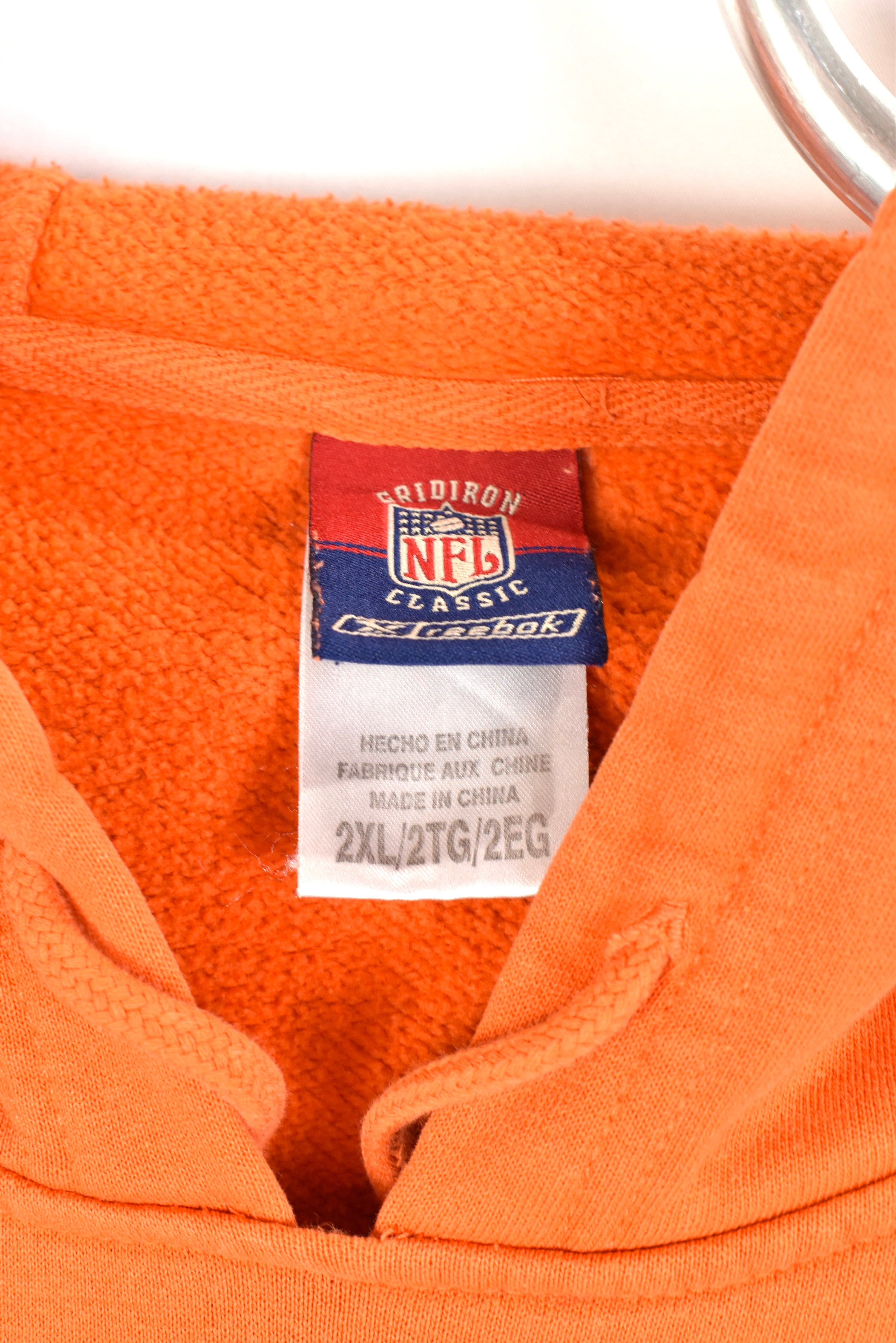 Vintage Chicago Bears hoodie, NFL orange embroidered sweatshirt - AU XXL PRO SPORT