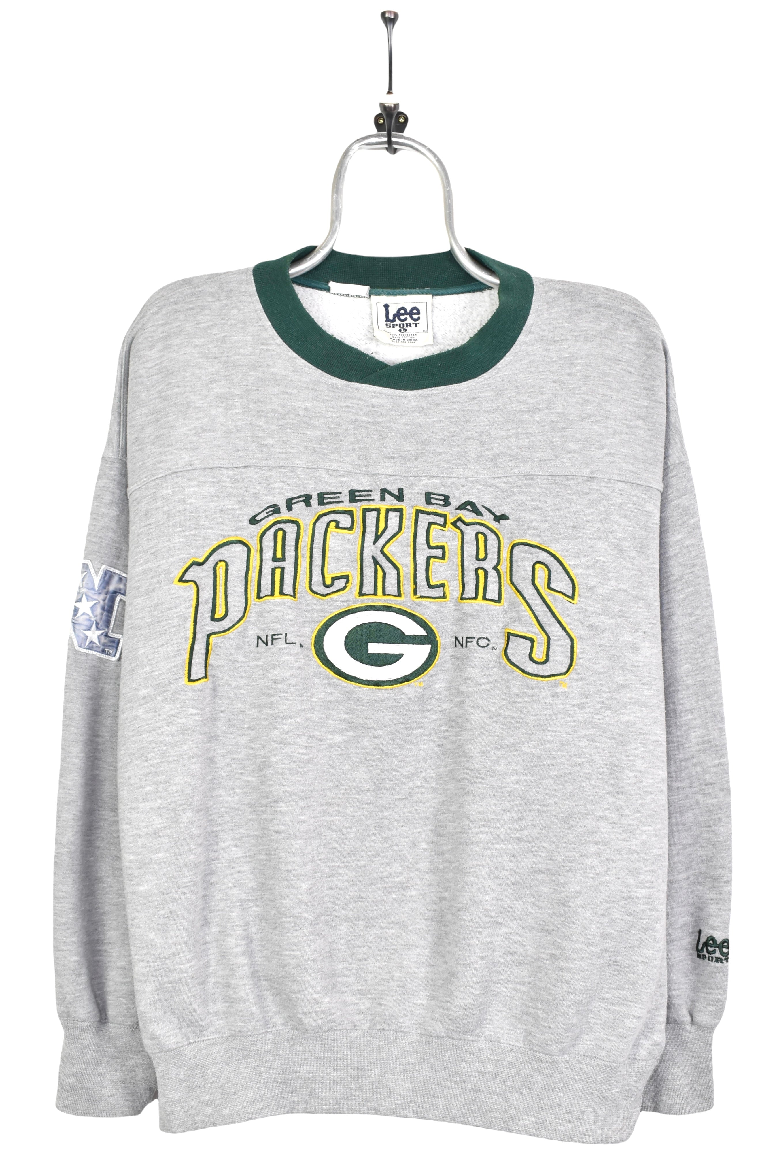 Vintage Green Bay Packers sweatshirt, NFL grey embroidered crewneck - AU L PRO SPORT