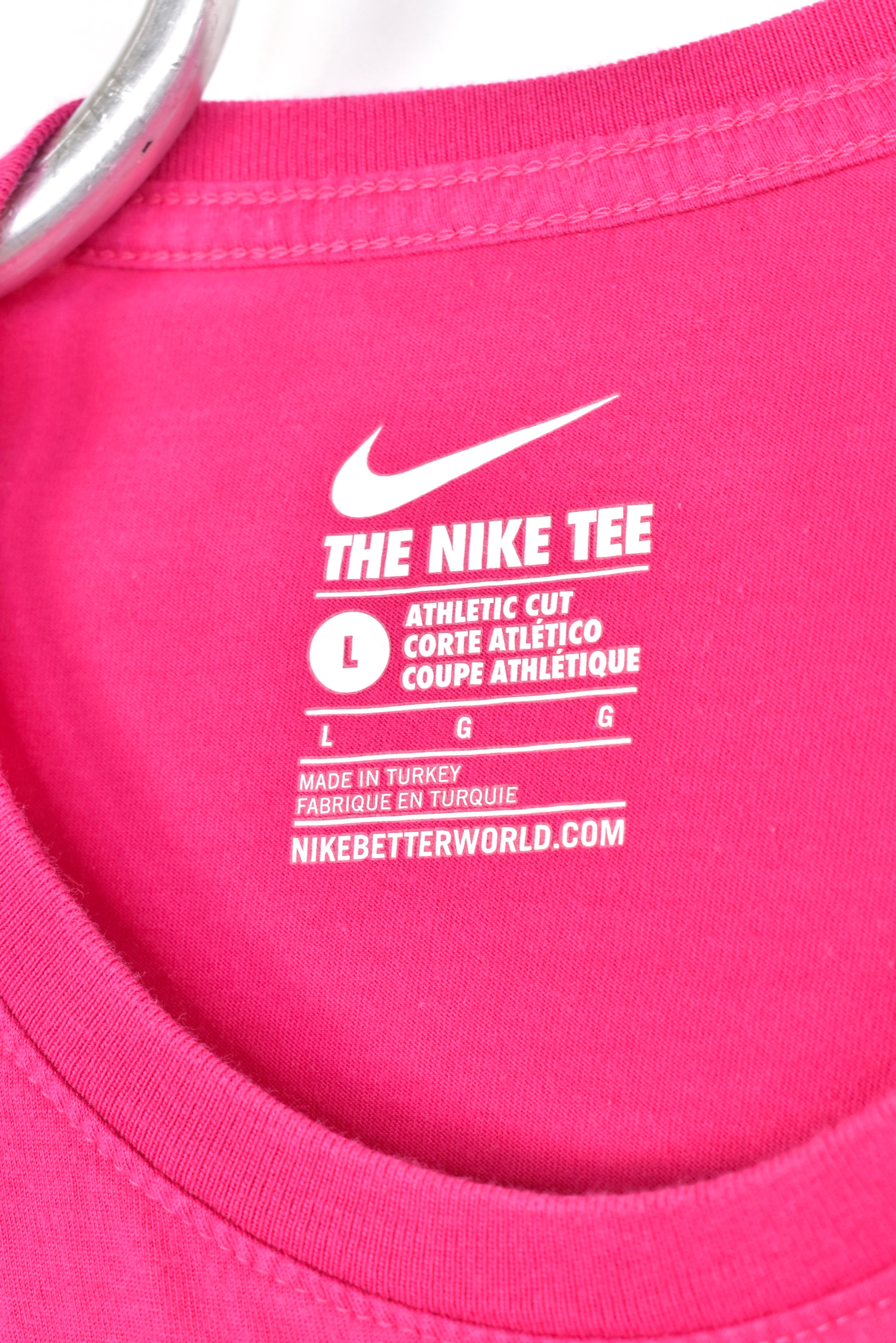Women's modern Nike shirt, pink graphic tee - AU L NIKE
