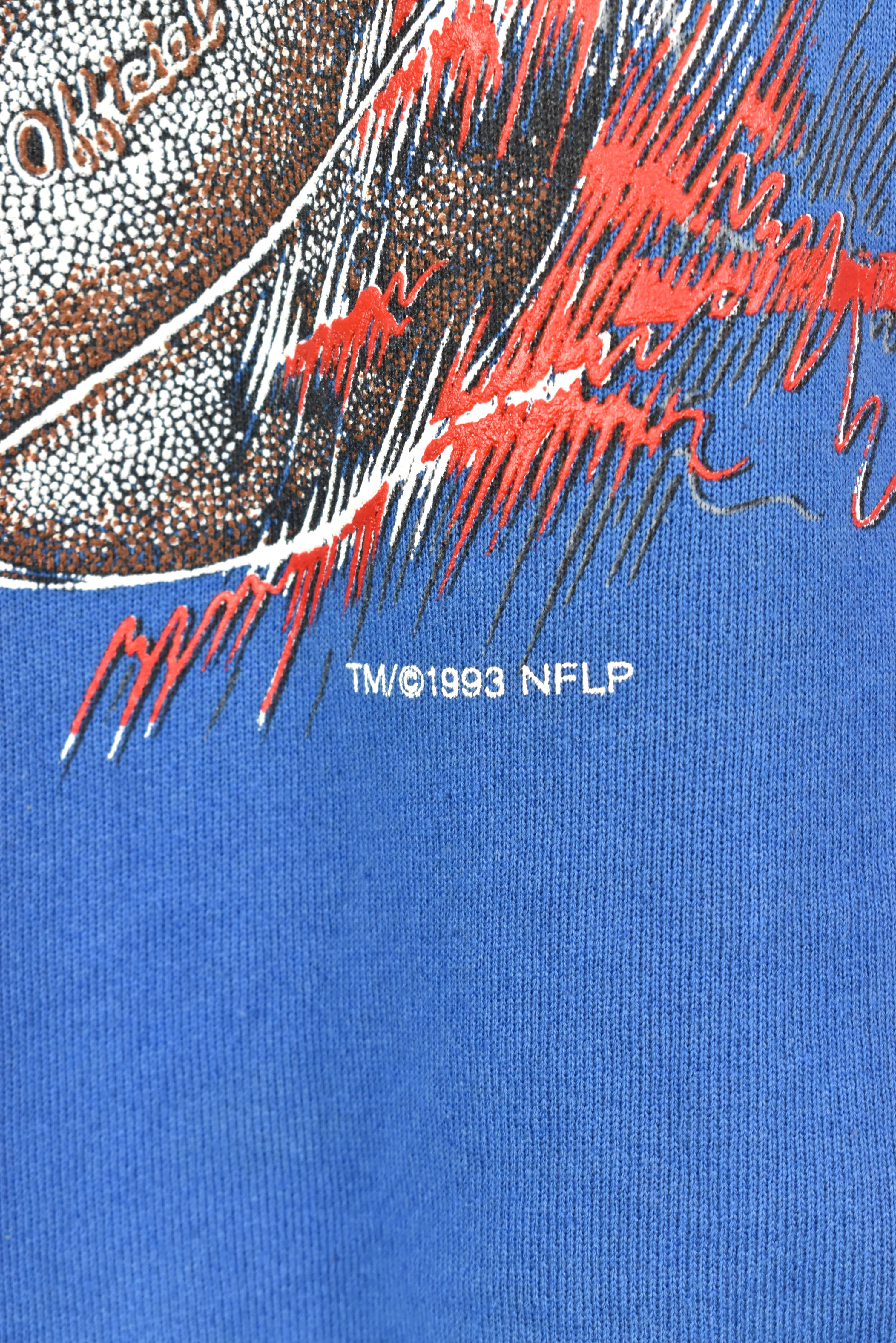 VINTAGE 1993 NFL NEW YORK GIANTS BLUE SWEATSHIRT | LARGE PRO SPORT