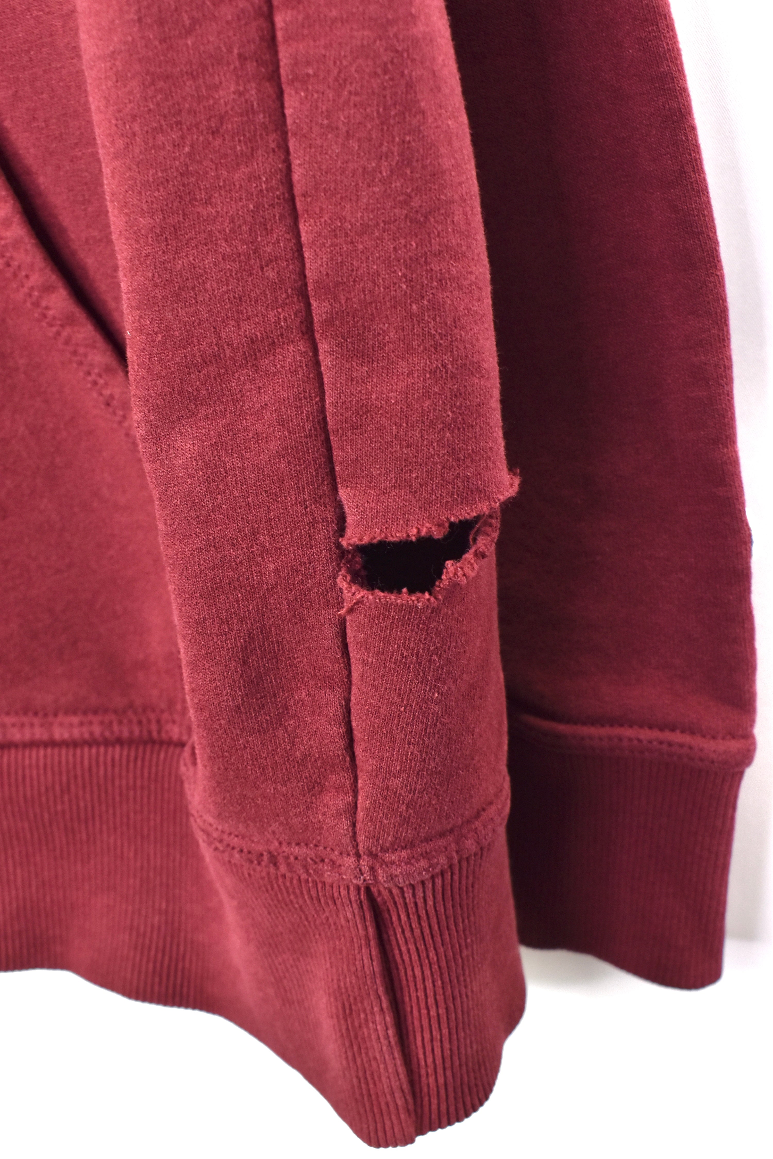 Vintage Champion embroidered burgundy hoodie | Large CHAMPION